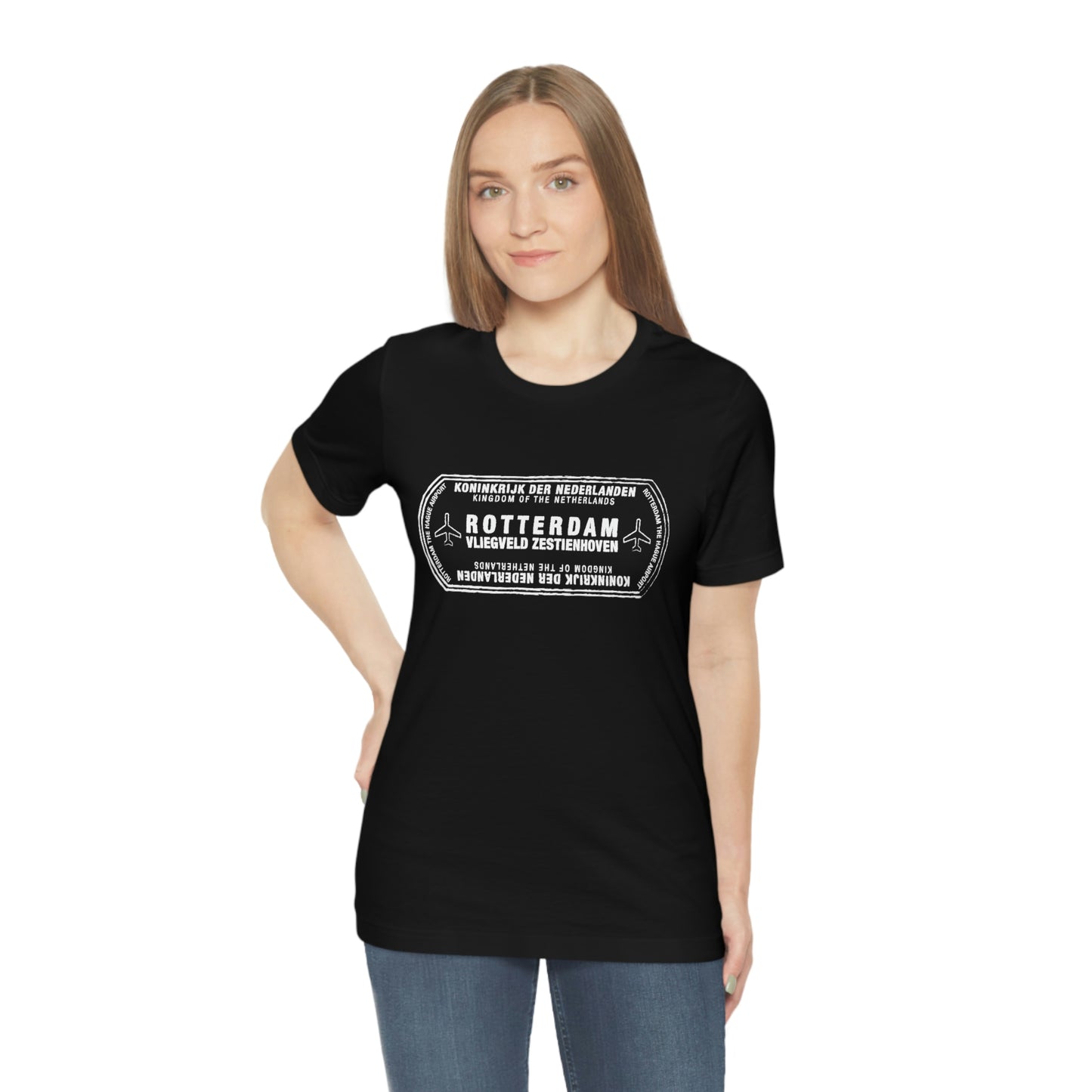 Rotterdam Netherlands Passport Stamp Vacation Travel Unisex T-shirt