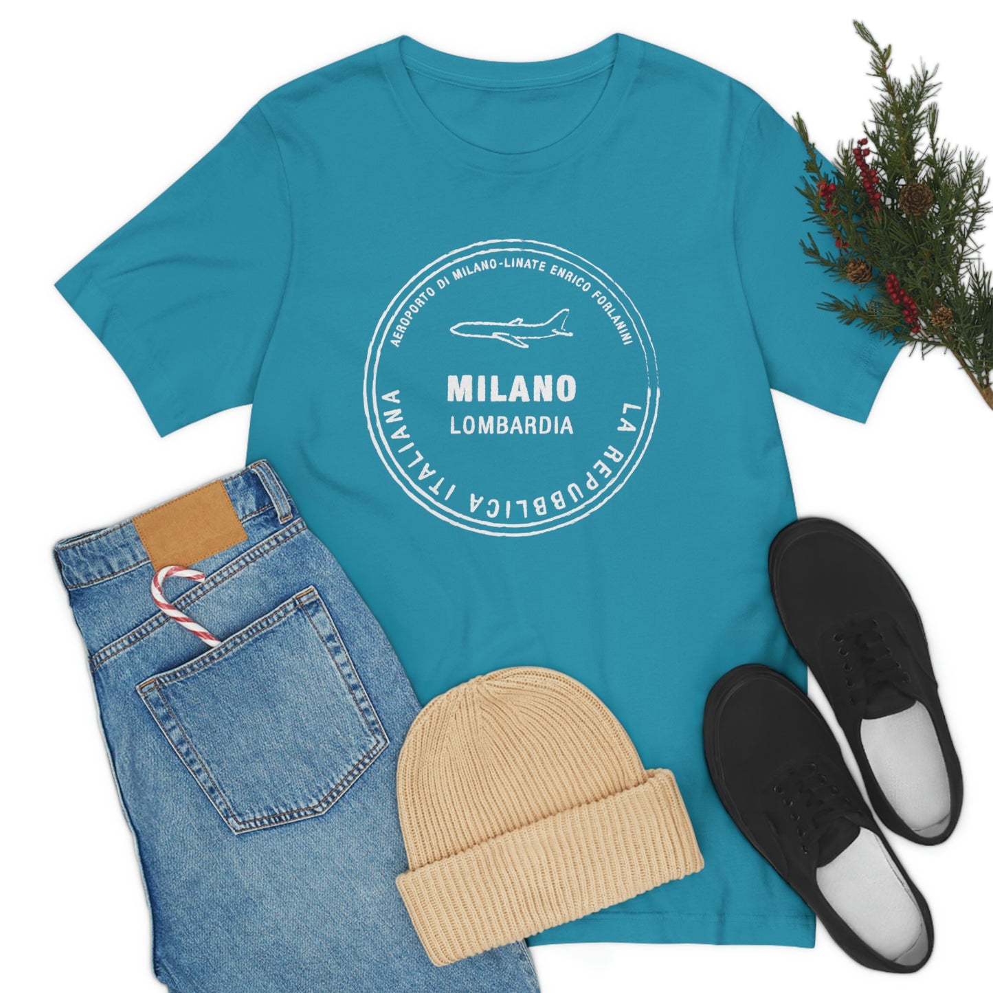 Milan Italy Passport Stamp Vacation Travel  Unisex T-shirt