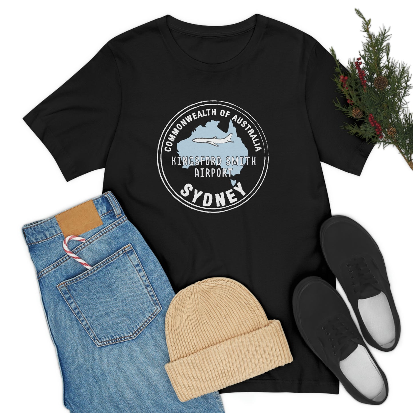 Sydney Australia Passport Stamp Vacation Travel Souvenir Unisex T-shirt