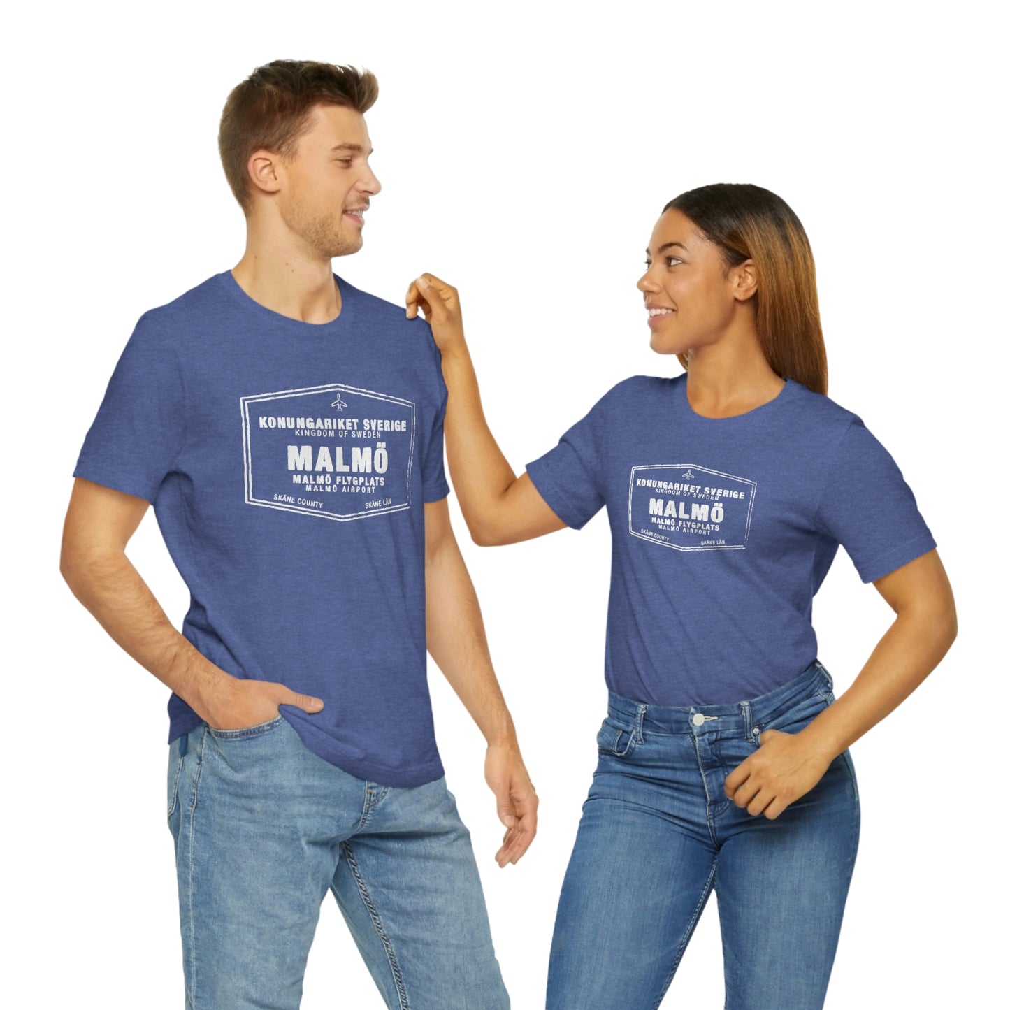 Malmo Sweden Passport Stamp Vacation Travel Unisex T-shirt