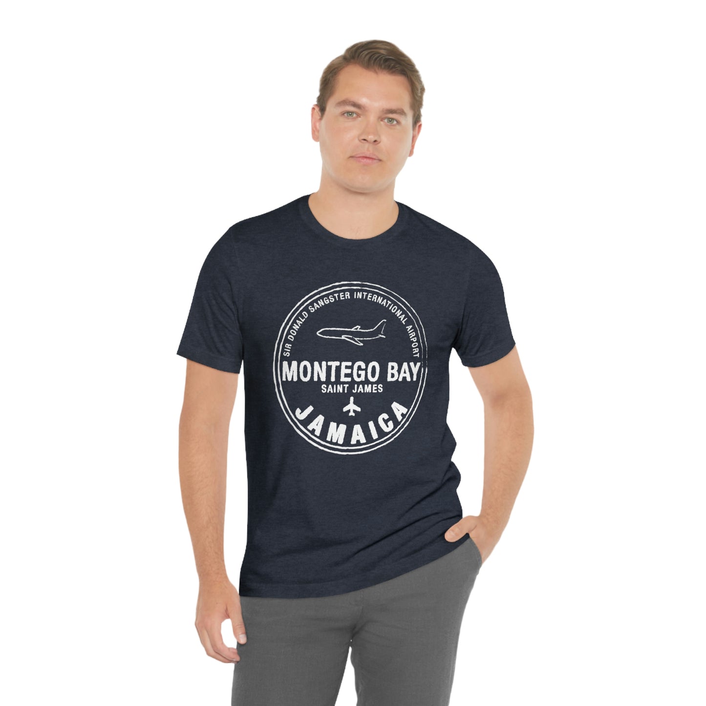 Montego Bay Jamaica Passport Stamp Vacation Travel Unisex T-shirt