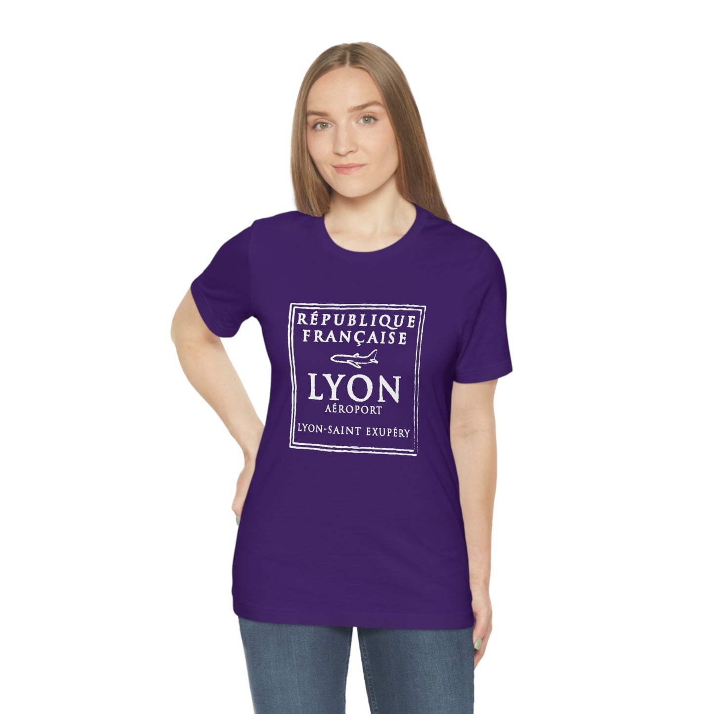 Lyon France Passport Stamp Vacation Travel Unisex T-shirt