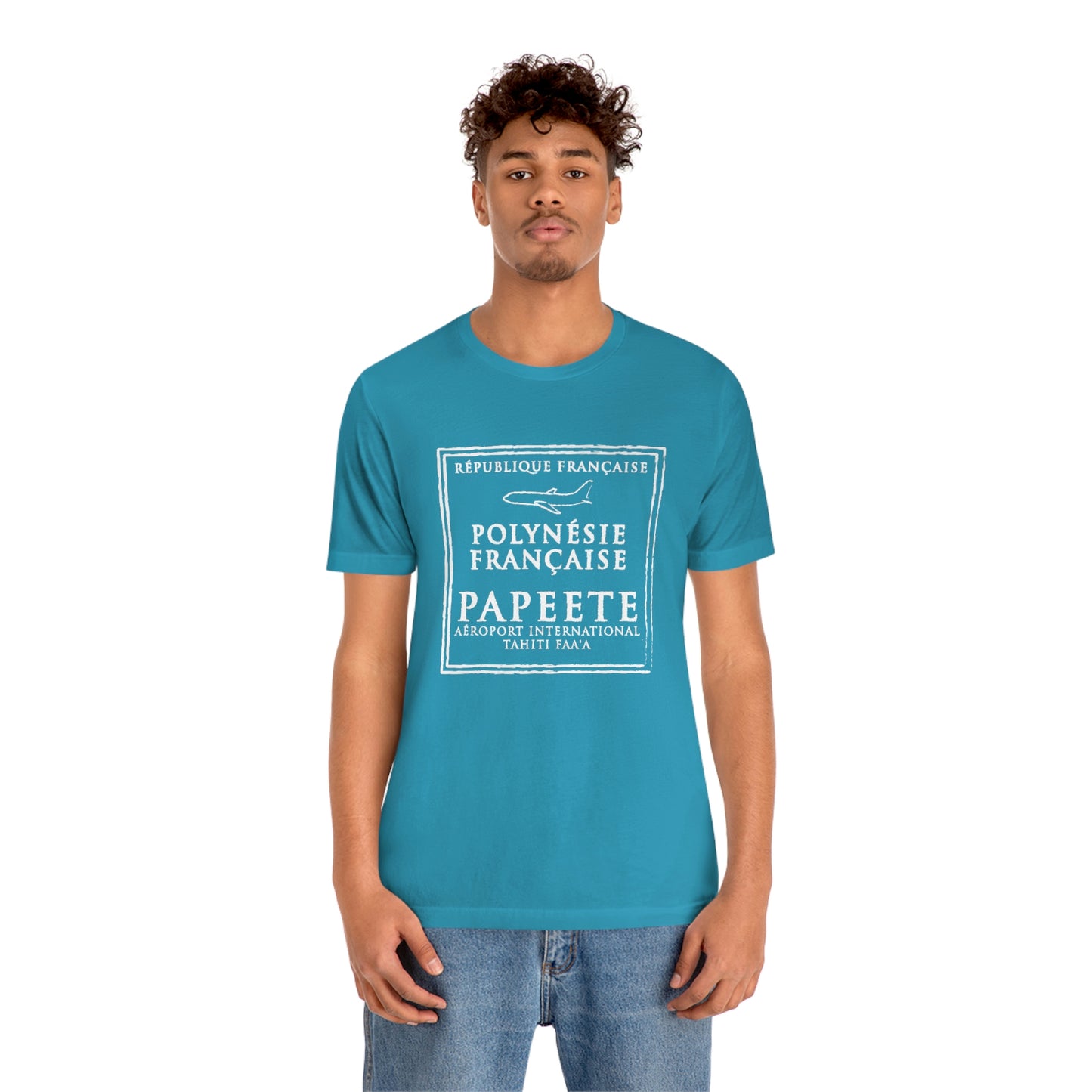 Papeete Tahiti Passport Stamp Vacation Travel T-shirt Unisex