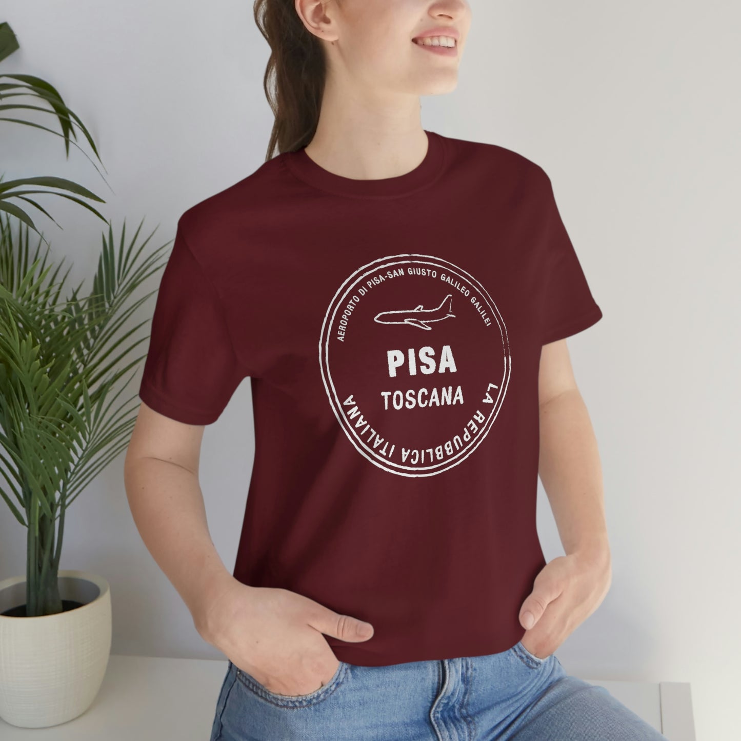 Pisa Italy Passport Stamp Vacation Travel Souvenir Unisex T-shirt