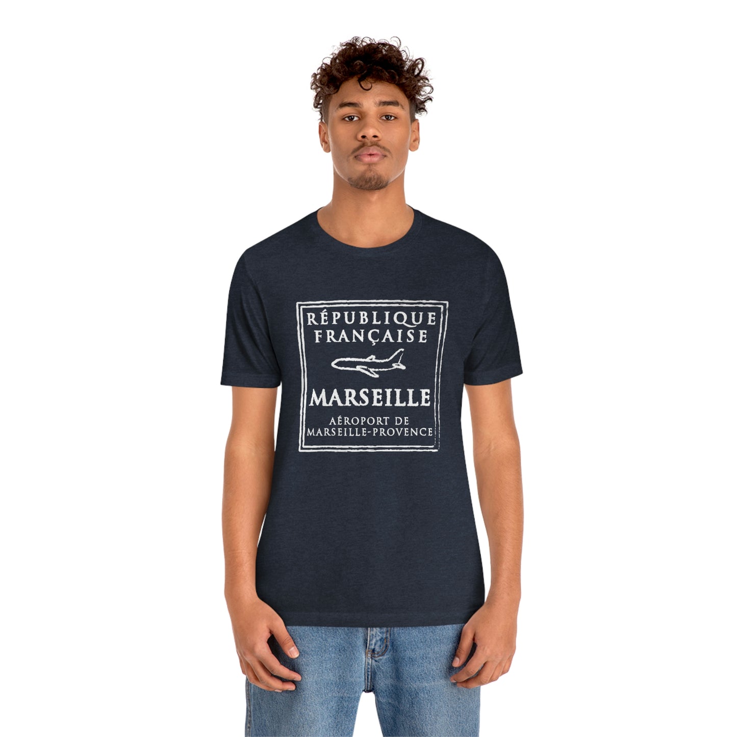 Marseille France Passport Stamp Vacation Travel Unisex T-shirt