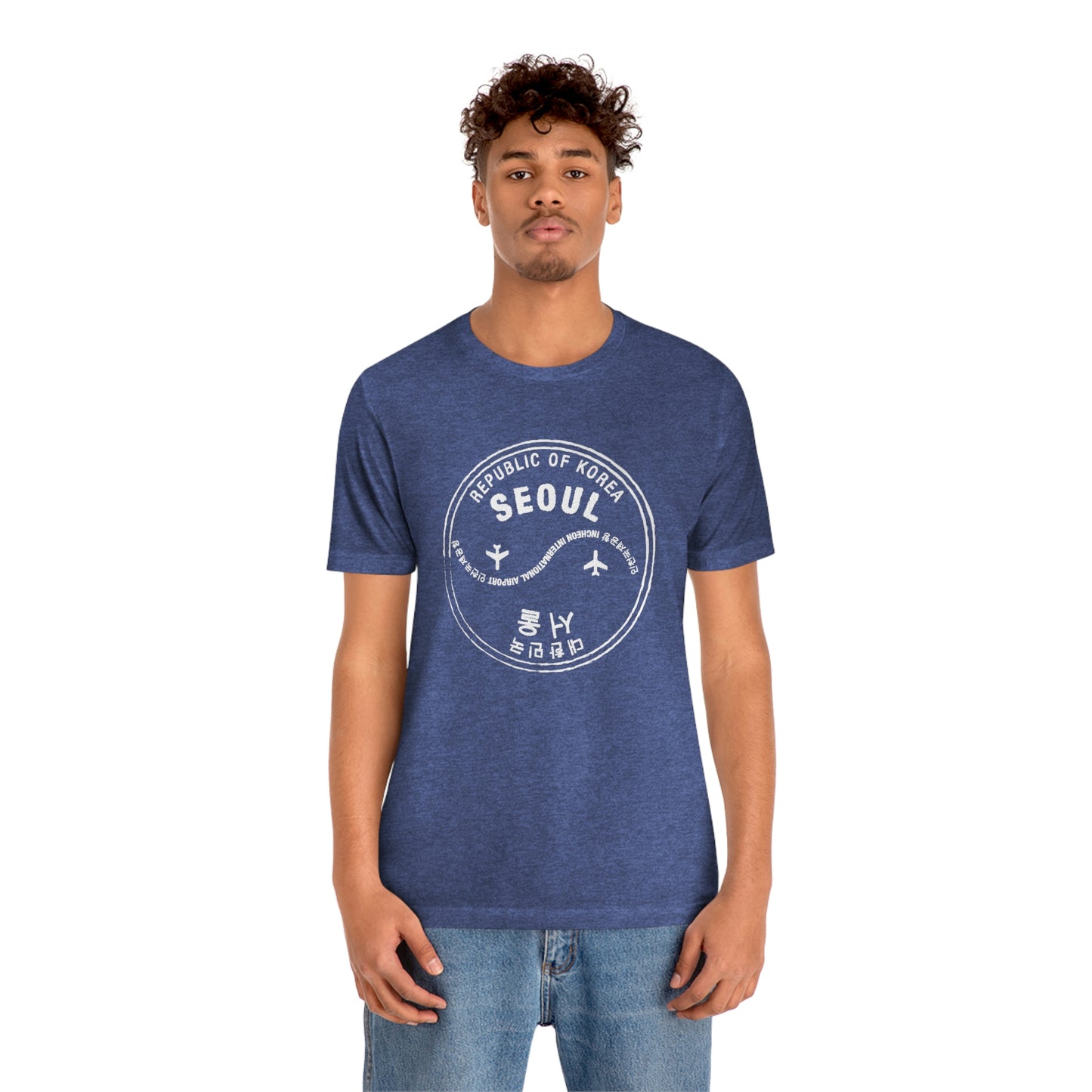 Seoul South Korea Passport Stamp Vacation Unisex T-shirt