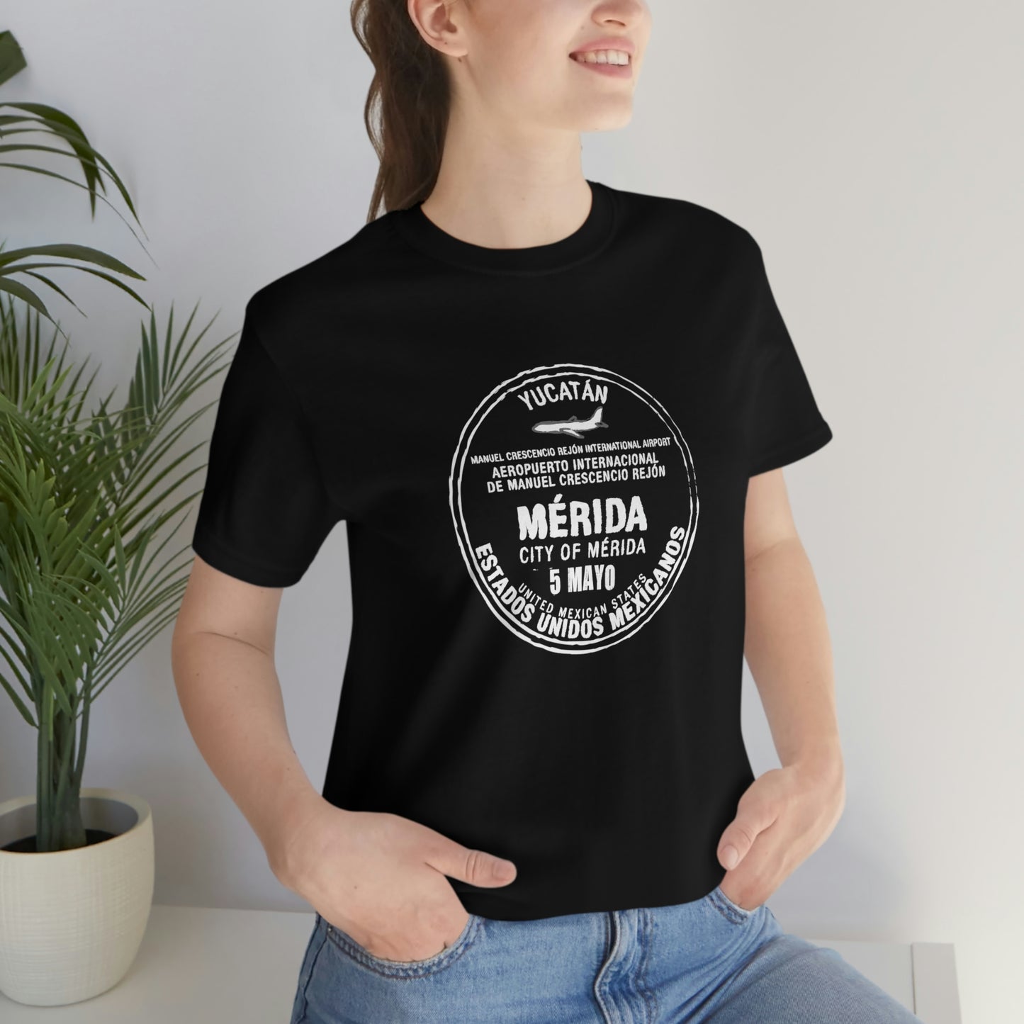 Merida Mexico May 5 Passport Stamp Travel Unisex T-shirt