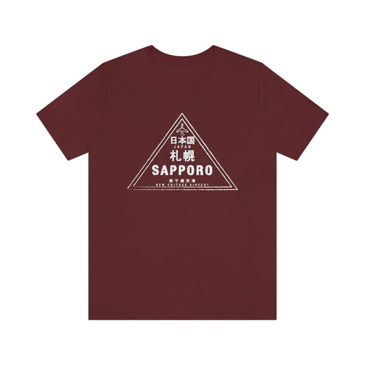 Sapporo Japan Passport Stamp Vacation Travel Souvenir Unisex T-shirt