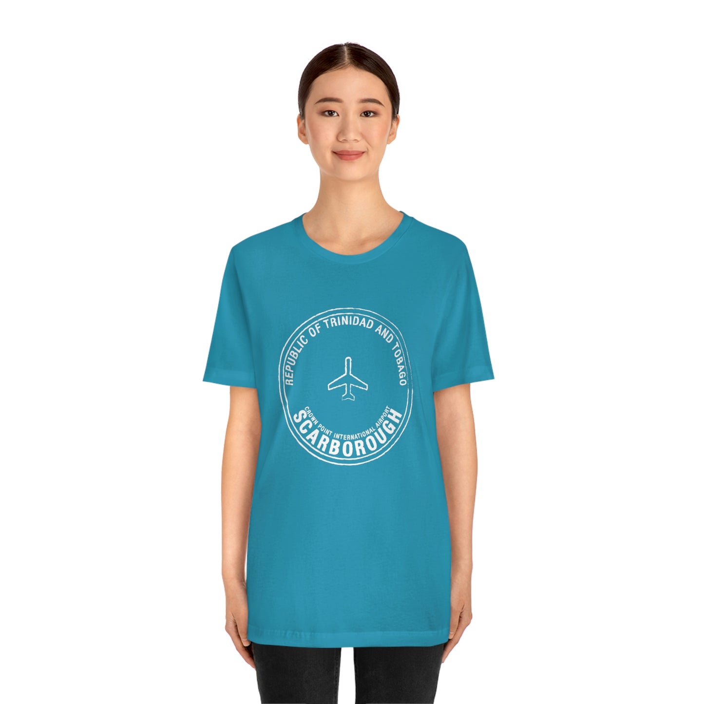 Scarborough Crown Point International Airport Trindad and Tobago Passport Stamp Vacation Travel Unisex T-shirt