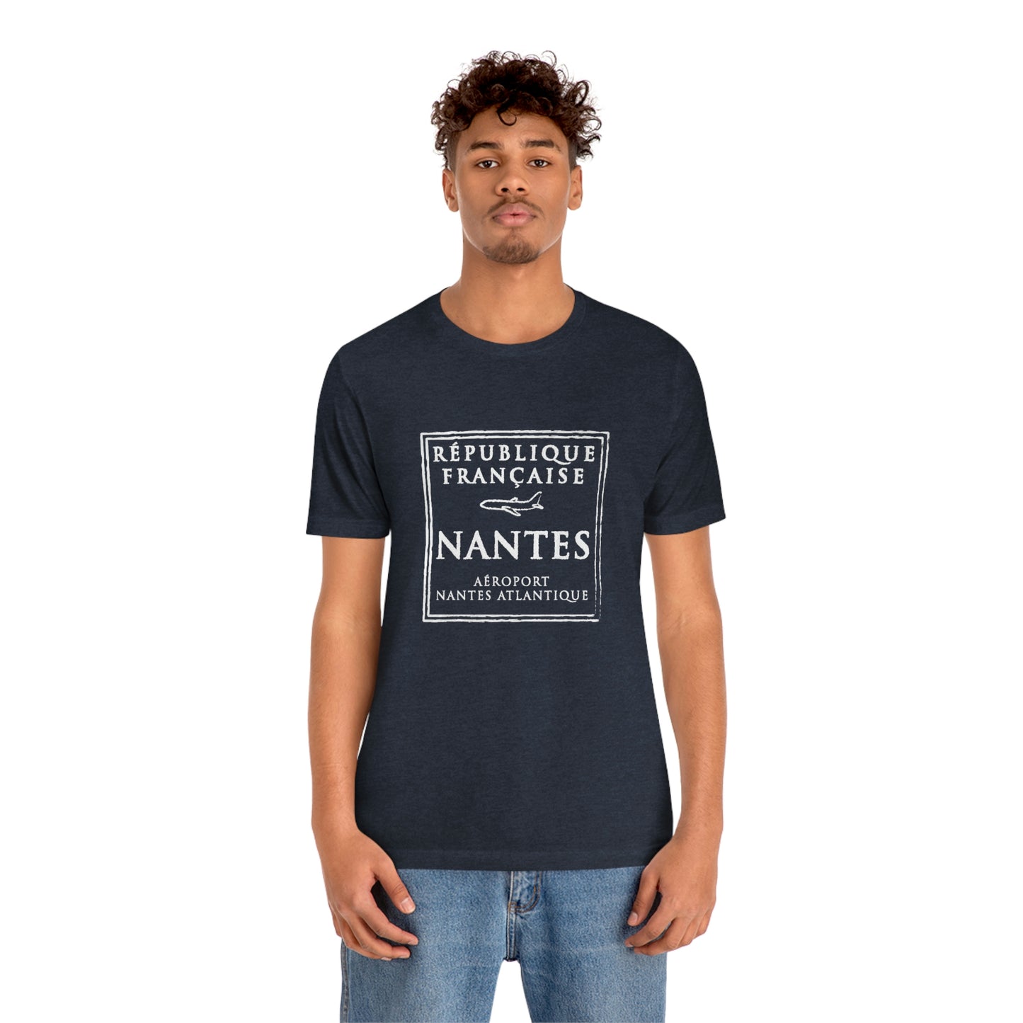 Nantes France Passport Stamp Vacation Travel Souvenir Unisex T-shirt