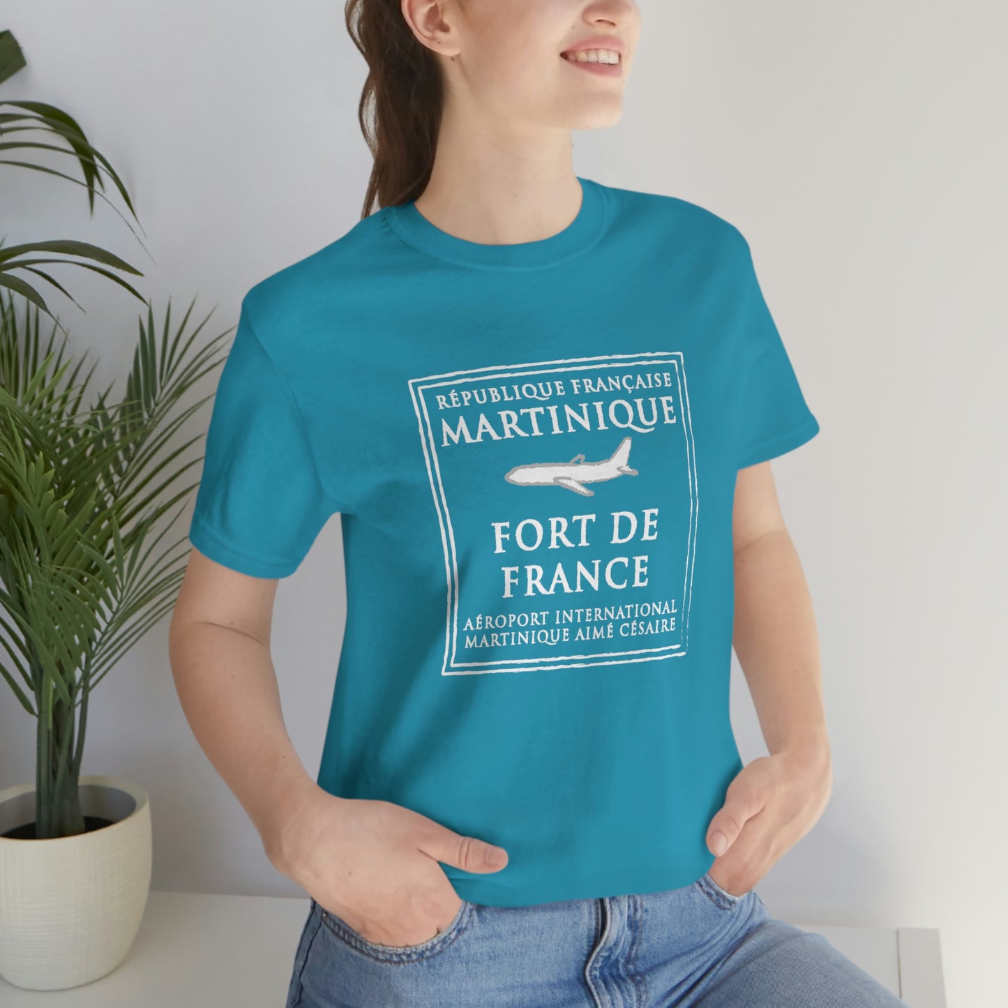 Martinique Passport Stamp Vacation Travel Unisex T-shirt