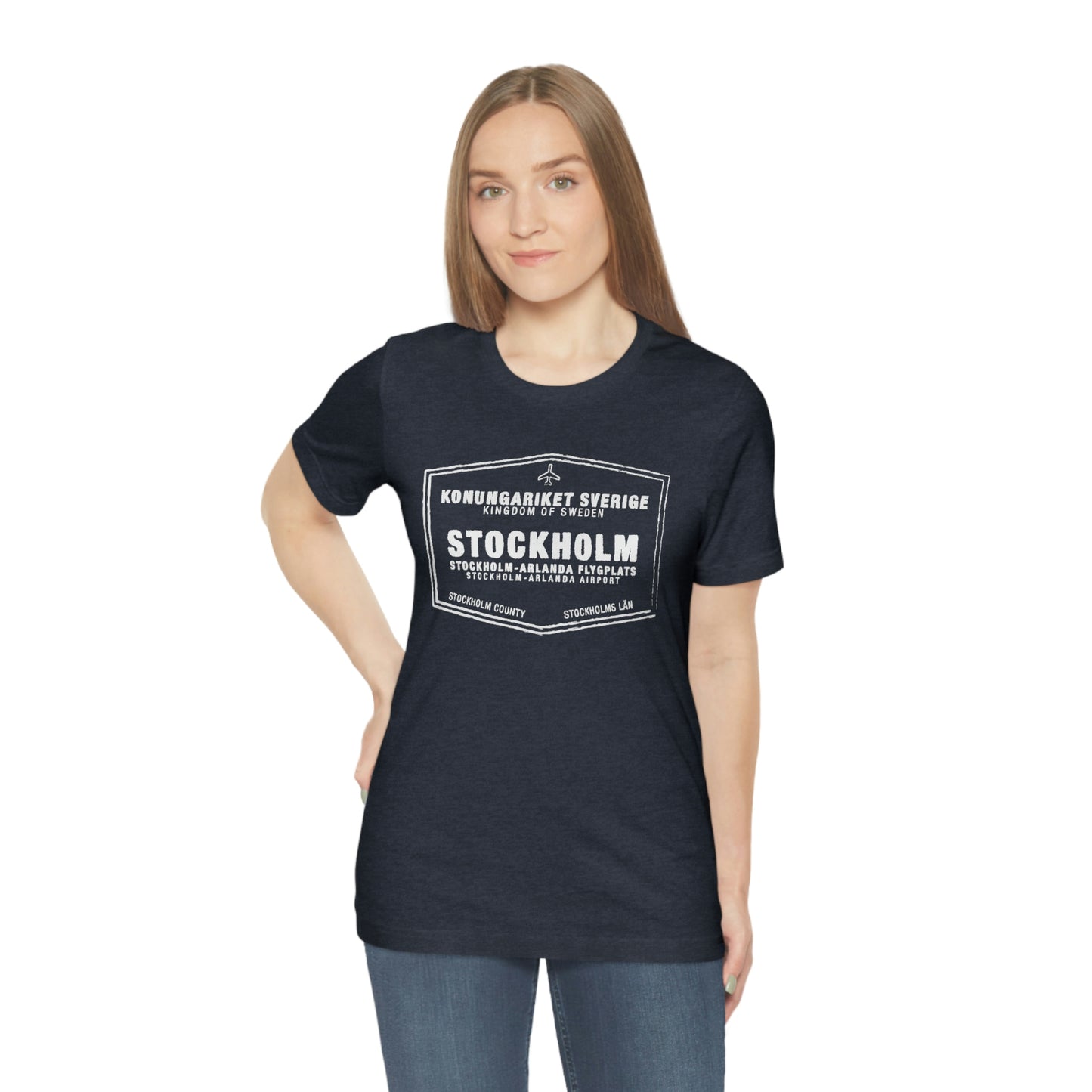 Stockholm Sweden Passport Stamp Vacation Travel Unisex T-shirt