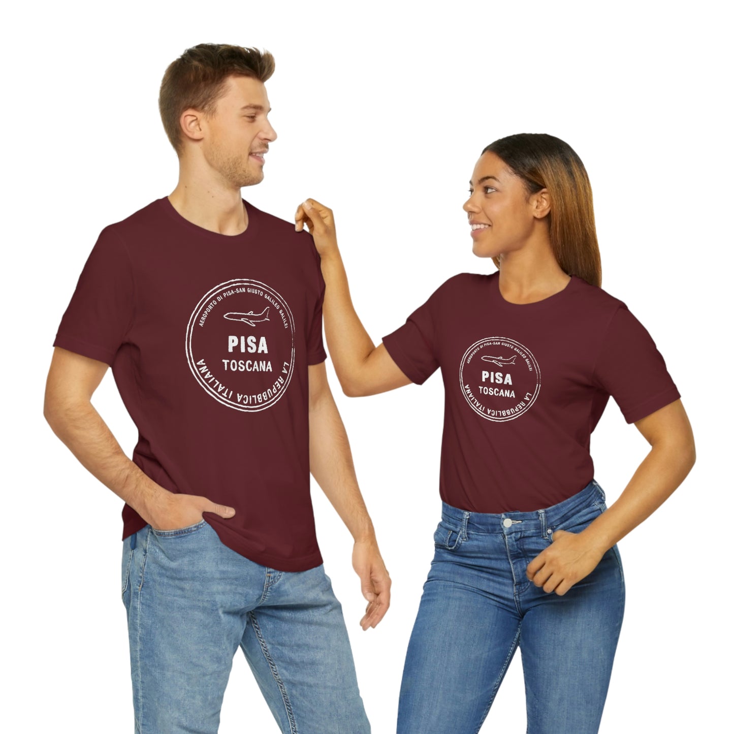 Pisa Italy Passport Stamp Vacation Travel Souvenir Unisex T-shirt