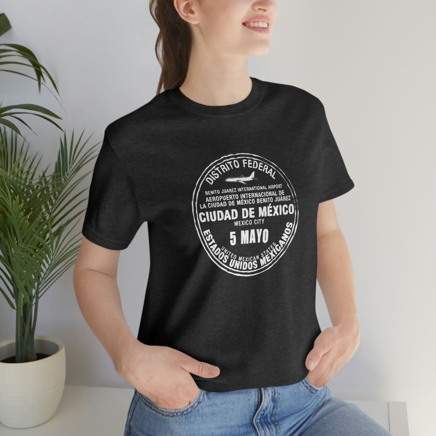 Mexico City May 5 Passport Stamp Travel Unisex T-shirt