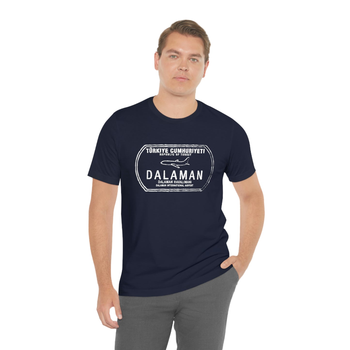 Dalaman Turkey Airport Passport Stamp Vacation Travel Unisex T-shirt