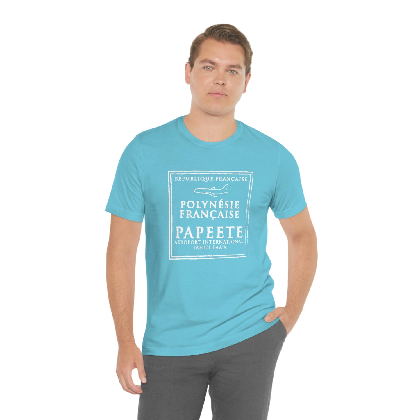 Papeete Tahiti Passport Stamp Vacation Travel T-shirt Unisex