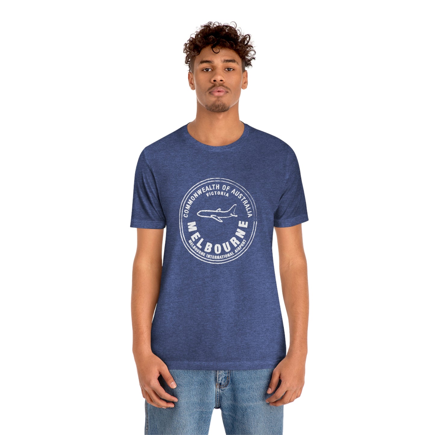 Melbourne Australia Passport Stamp Vacation Travel Unisex T-shirt