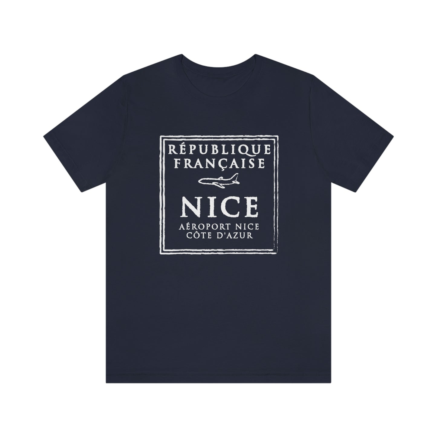 Nice France Passport Stamp Vacation Travel Unisex T-shirt