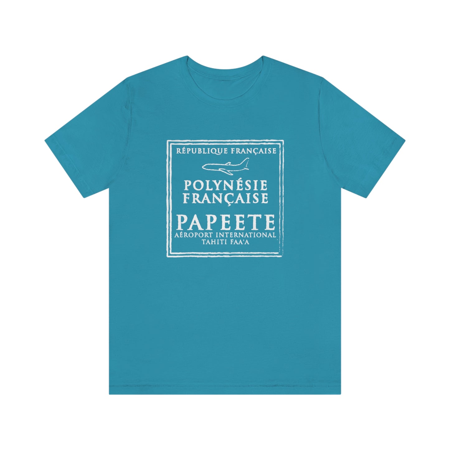 Papeete Tahiti Passport Stamp Vacation Travel T-shirt Unisex