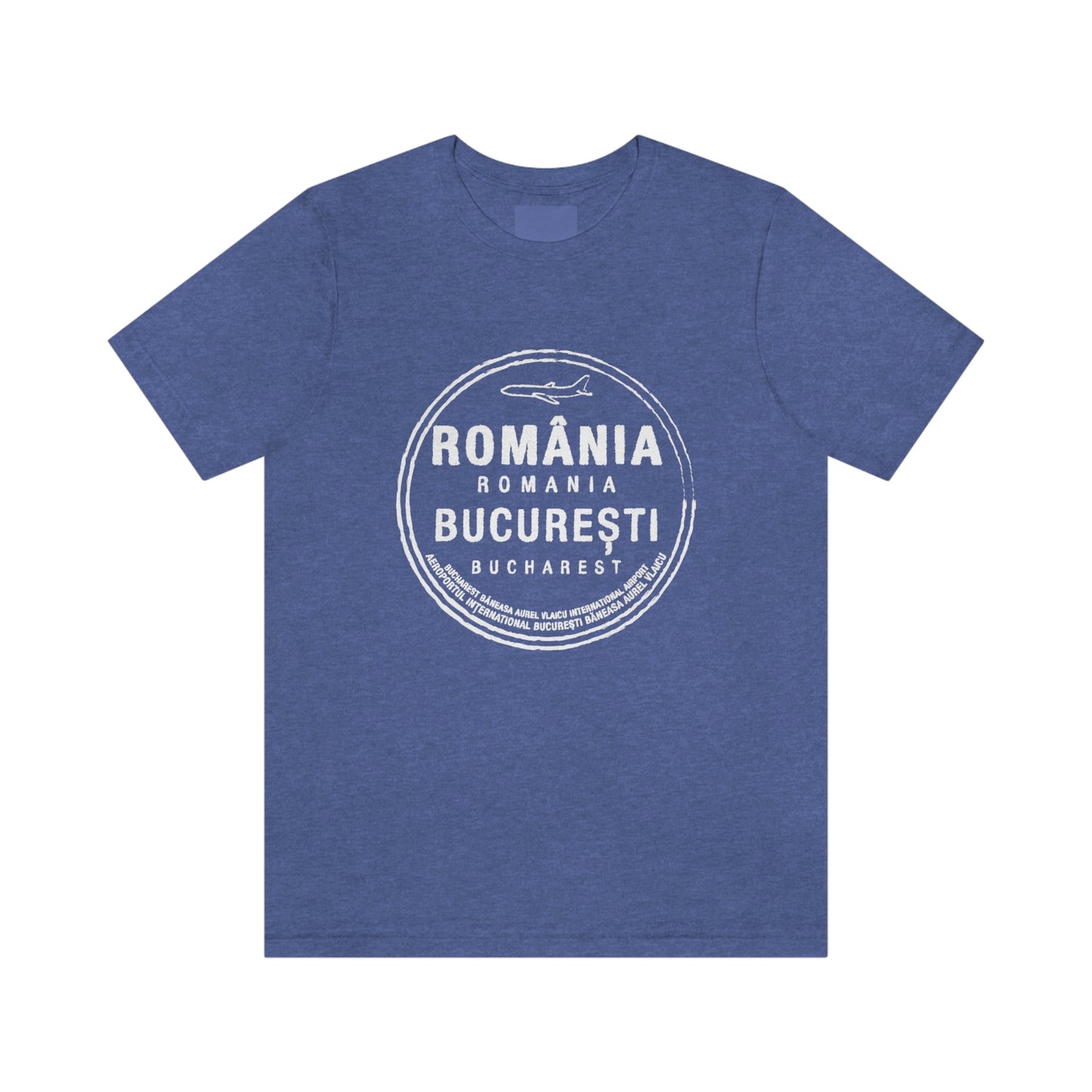 Bucharest Baneasa Romania Airport Passport Stamp Vacation Travel Unisex T-shirt