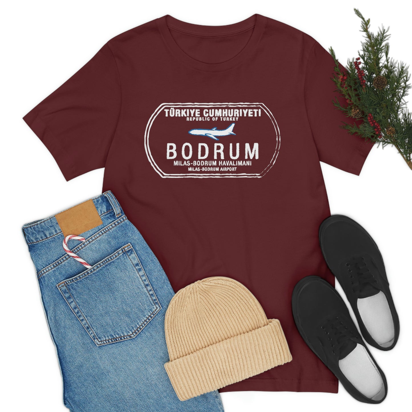 Bodrum Turkey Passport Stamp Vacation Travel Unisex T-shirt