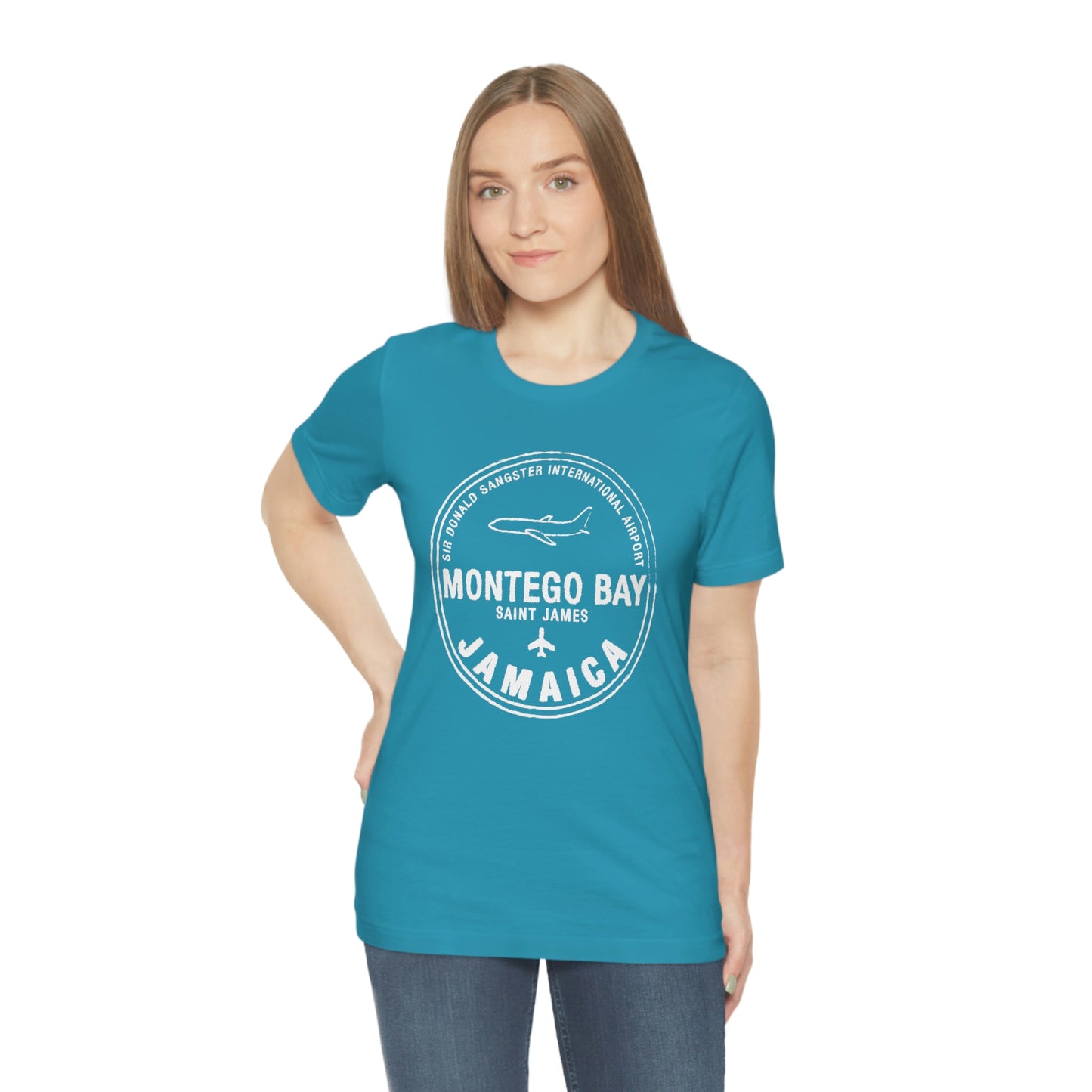 Montego Bay Jamaica Passport Stamp Vacation Travel Unisex T-shirt