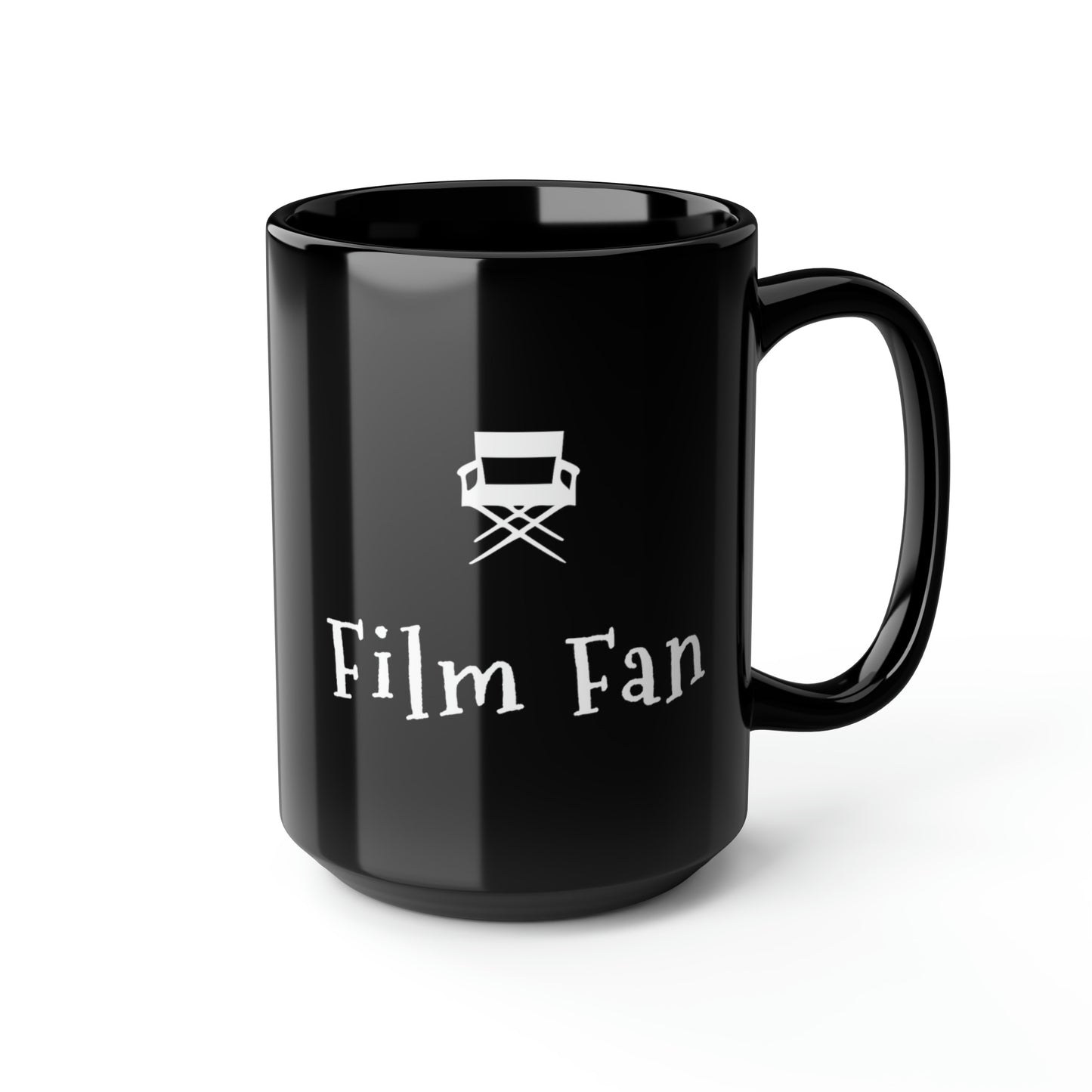 Film Fan Coffee or Tea Gift for Movie Lovers and Film Buffs - Black Mug, 15oz