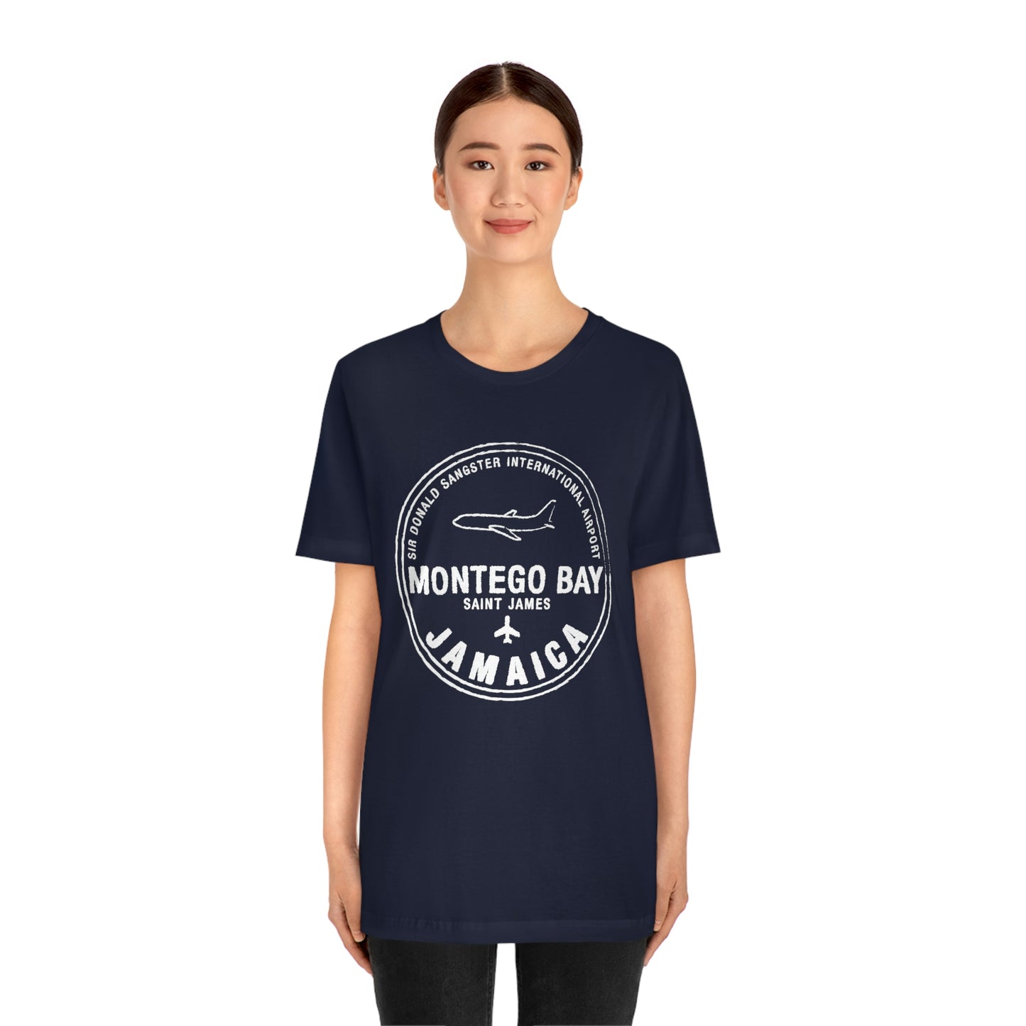 Montego Bay Jamaica Passport Stamp Vacation Travel Unisex T-shirt