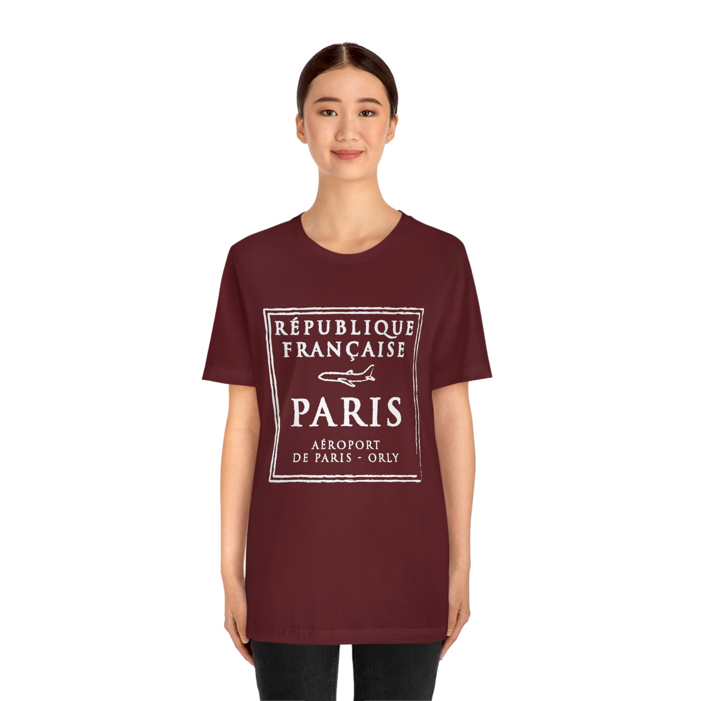 Paris France Passport Stamp Vacation Travel Souvenir Unisex T-shirt