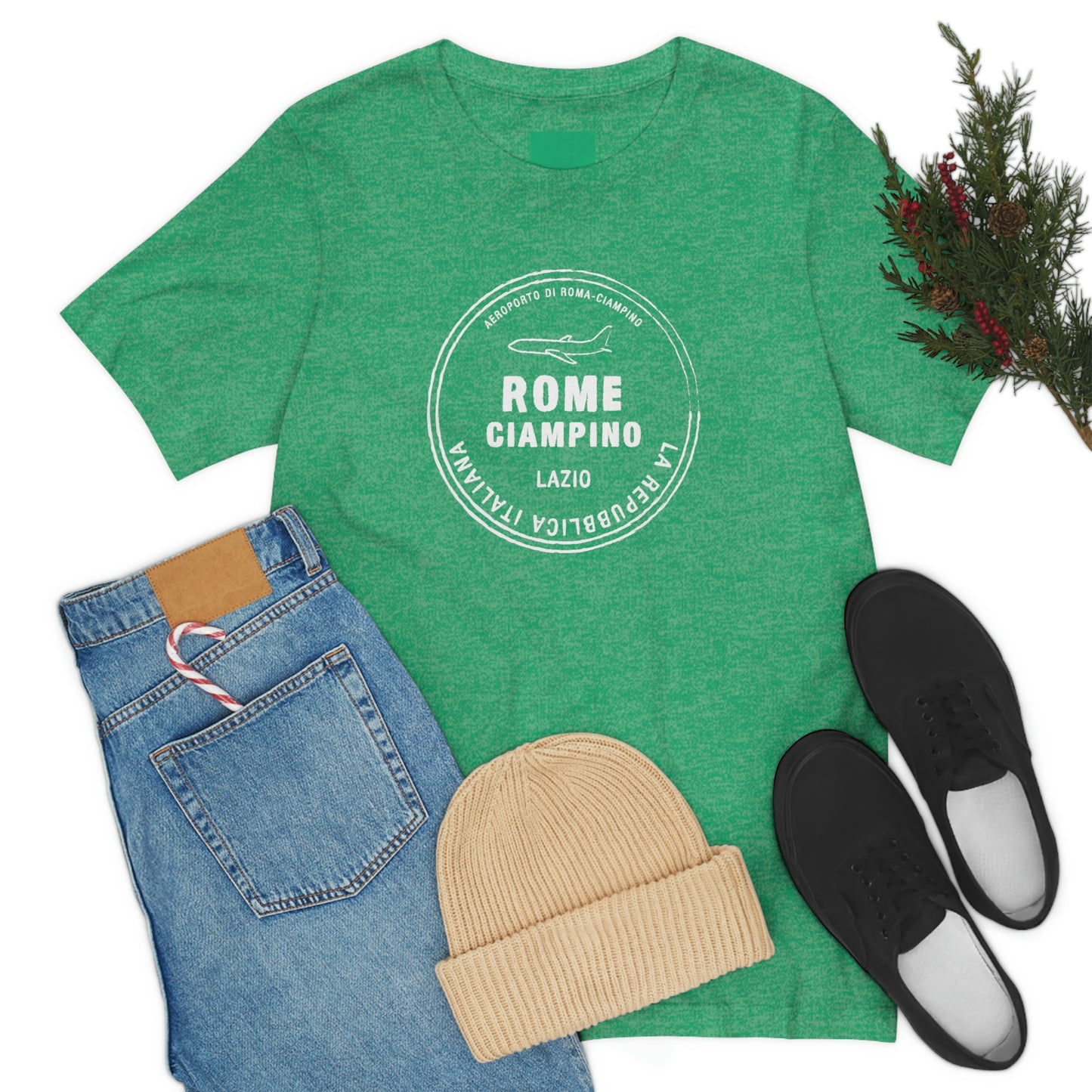 Rome Italy Passport Stamp Vacation Travel Unisex T-shirt