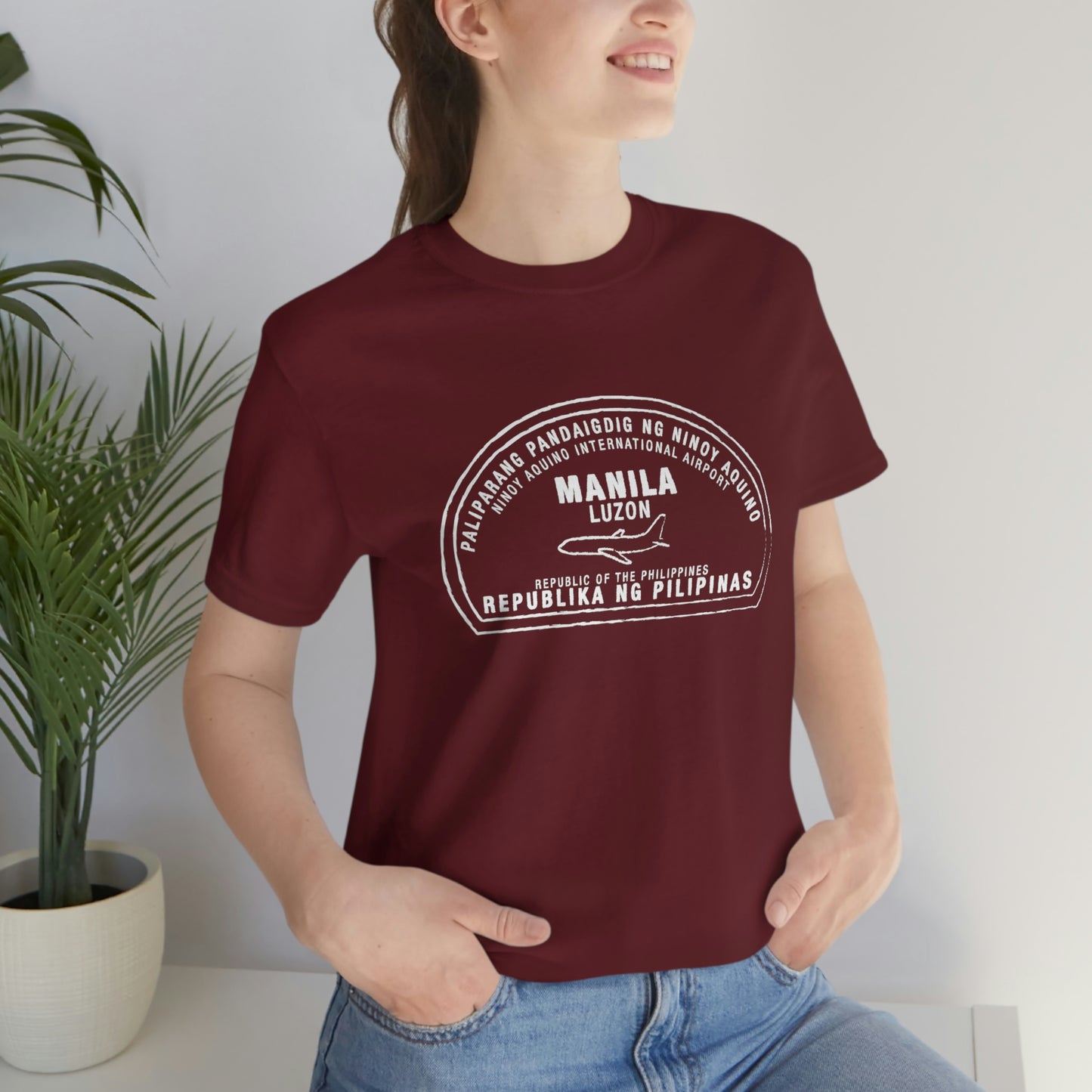 Manila Philippines Passport Stamp Vacation Travel Unisex T-shirt