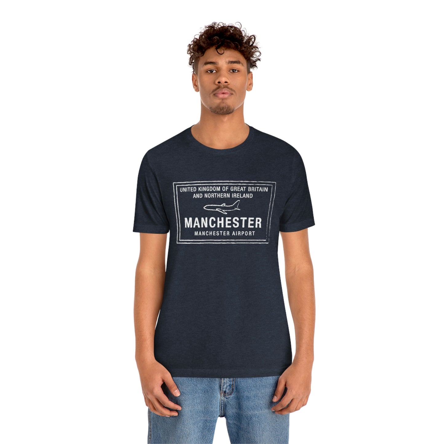 Manchester UK Passport Stamp Vacation Travel Unisex T-shirt