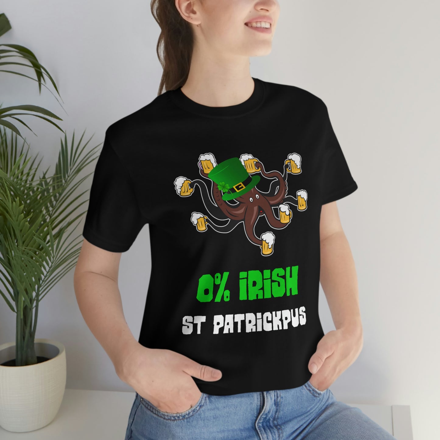 Zero Percent Irish - Funny St Patrick's Day Octopus Unisex T-shirt