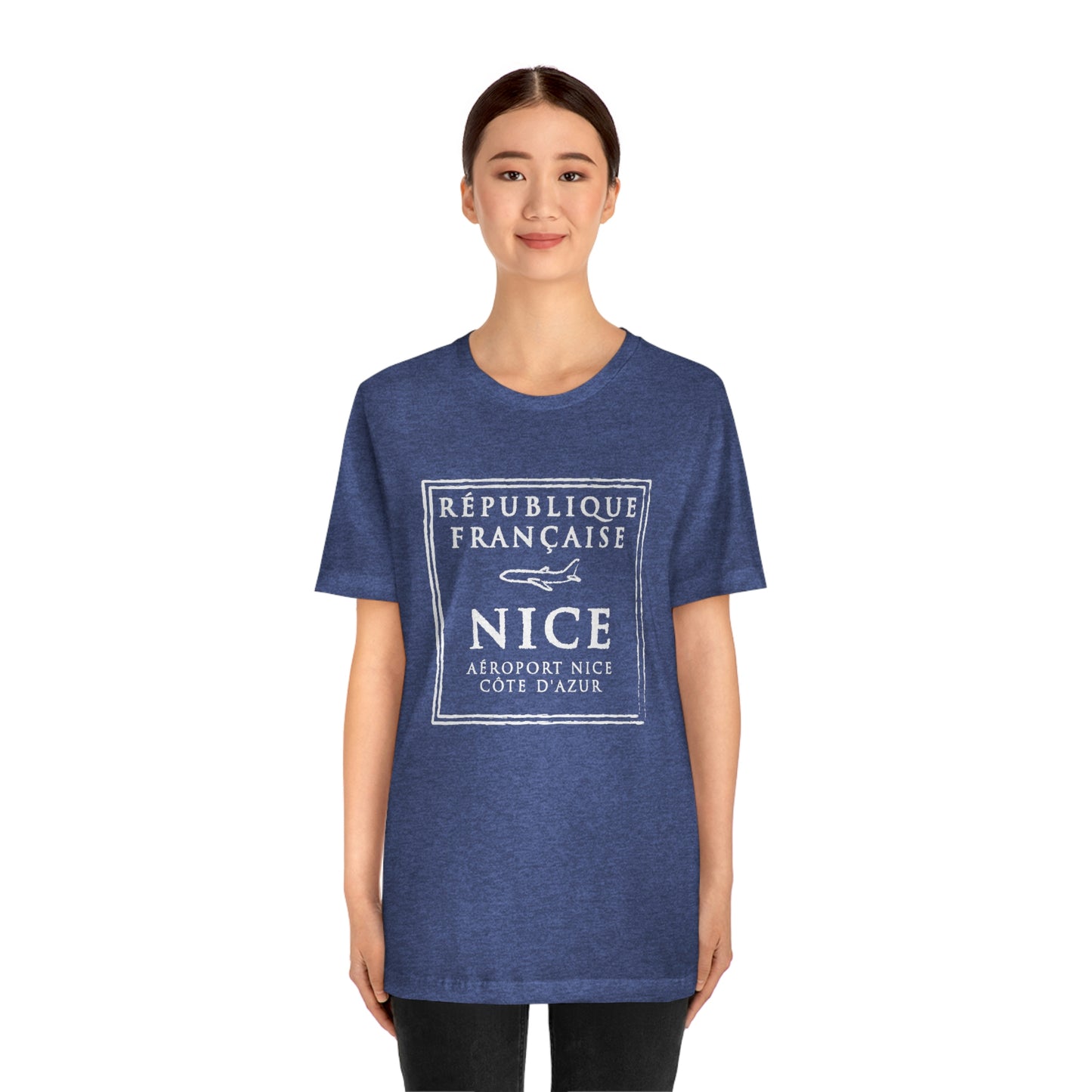 Nice France Passport Stamp Vacation Travel Unisex T-shirt