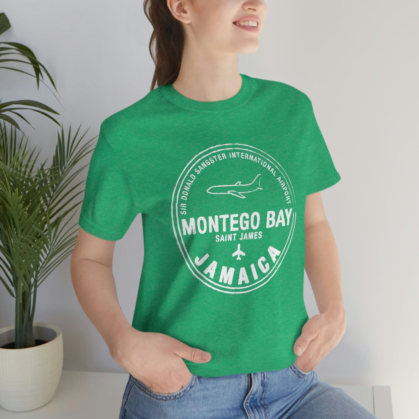 Montego Bay Jamaica Passport Stamp Vacation Travel Unisex T-shirt