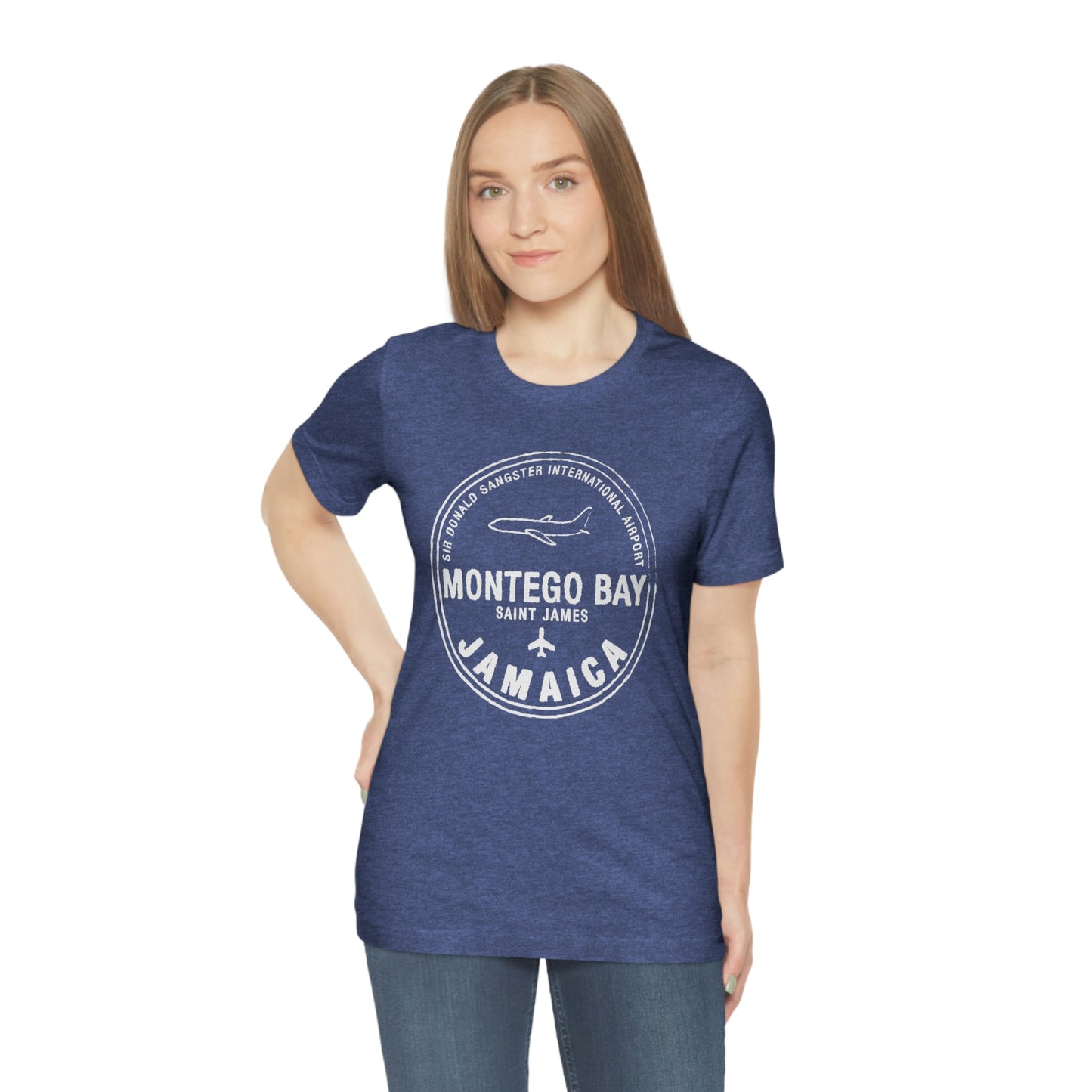 Montego Bay Jamaica Passport Stamp Vacation Travel Unisex T-shirt