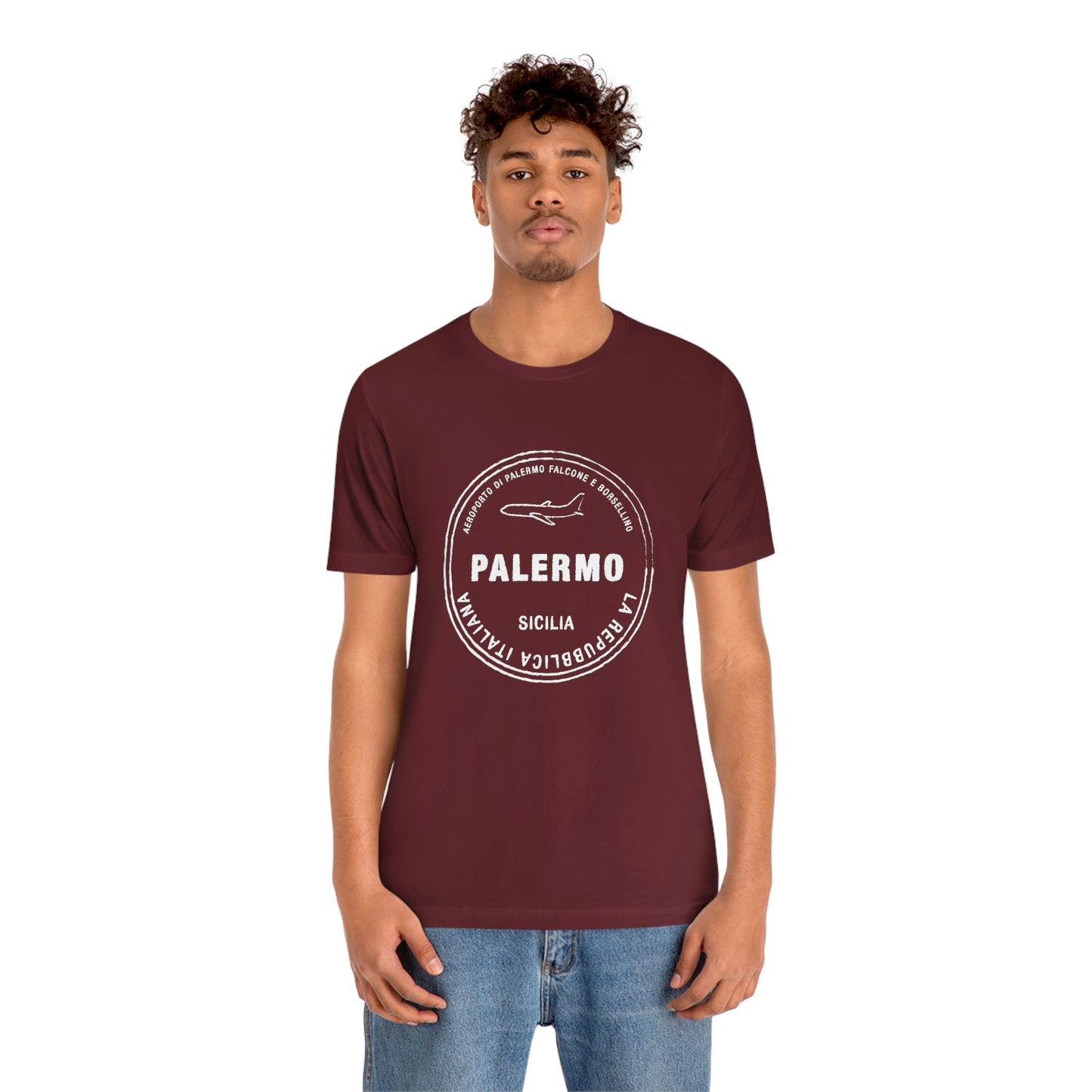 Palermo Sicily Italy Passport Stamp Vacation Travel Unisex T-shirt