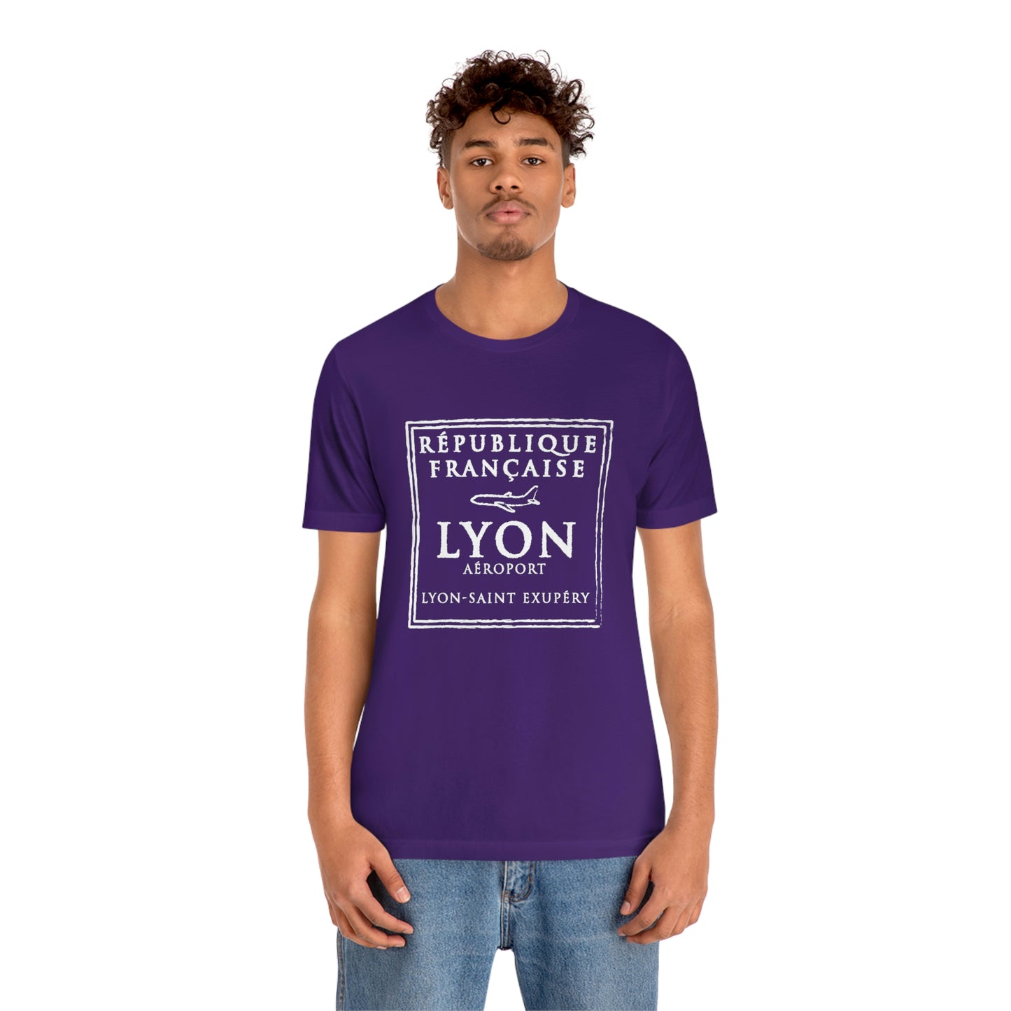 Lyon France Passport Stamp Vacation Travel Unisex T-shirt