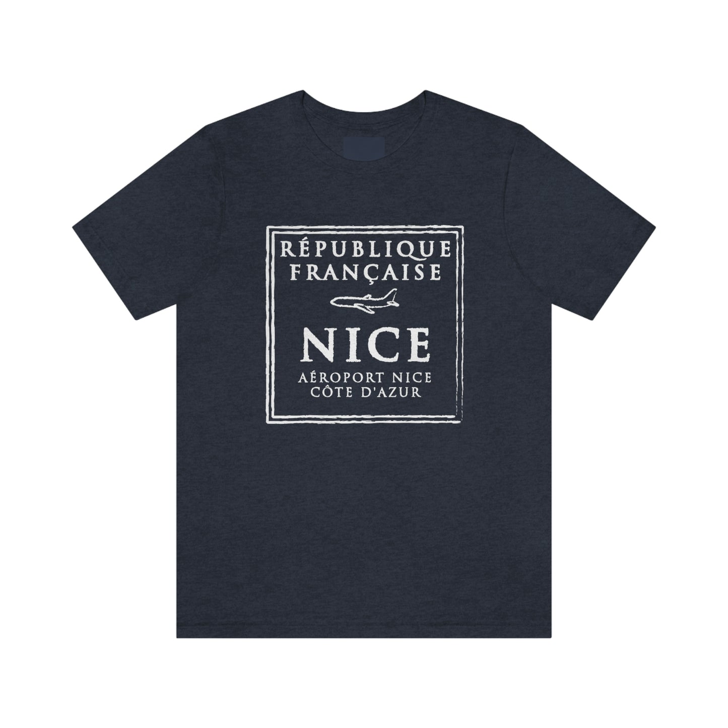 Nice France Passport Stamp Vacation Travel Unisex T-shirt