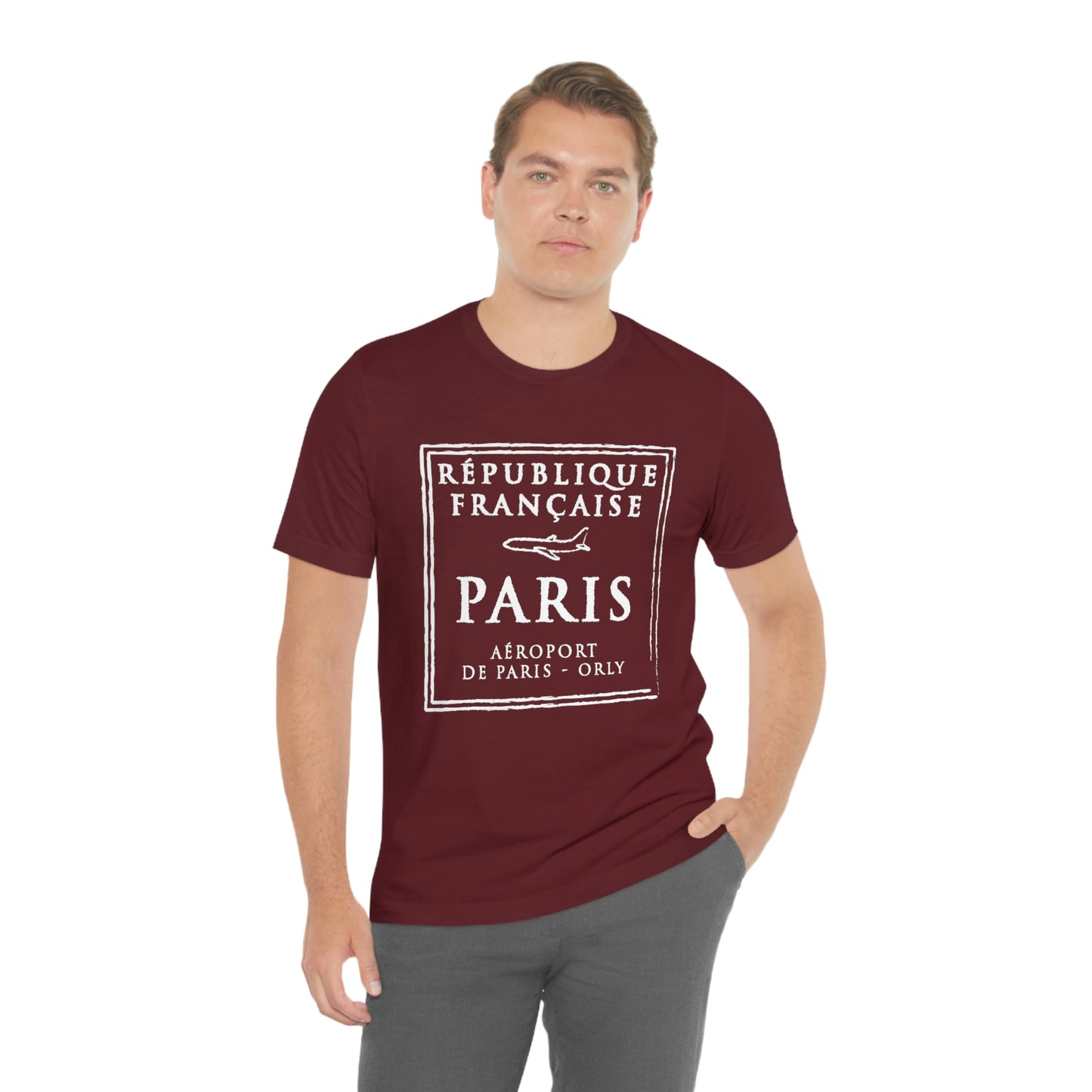 Paris France Passport Stamp Vacation Travel Souvenir Unisex T-shirt