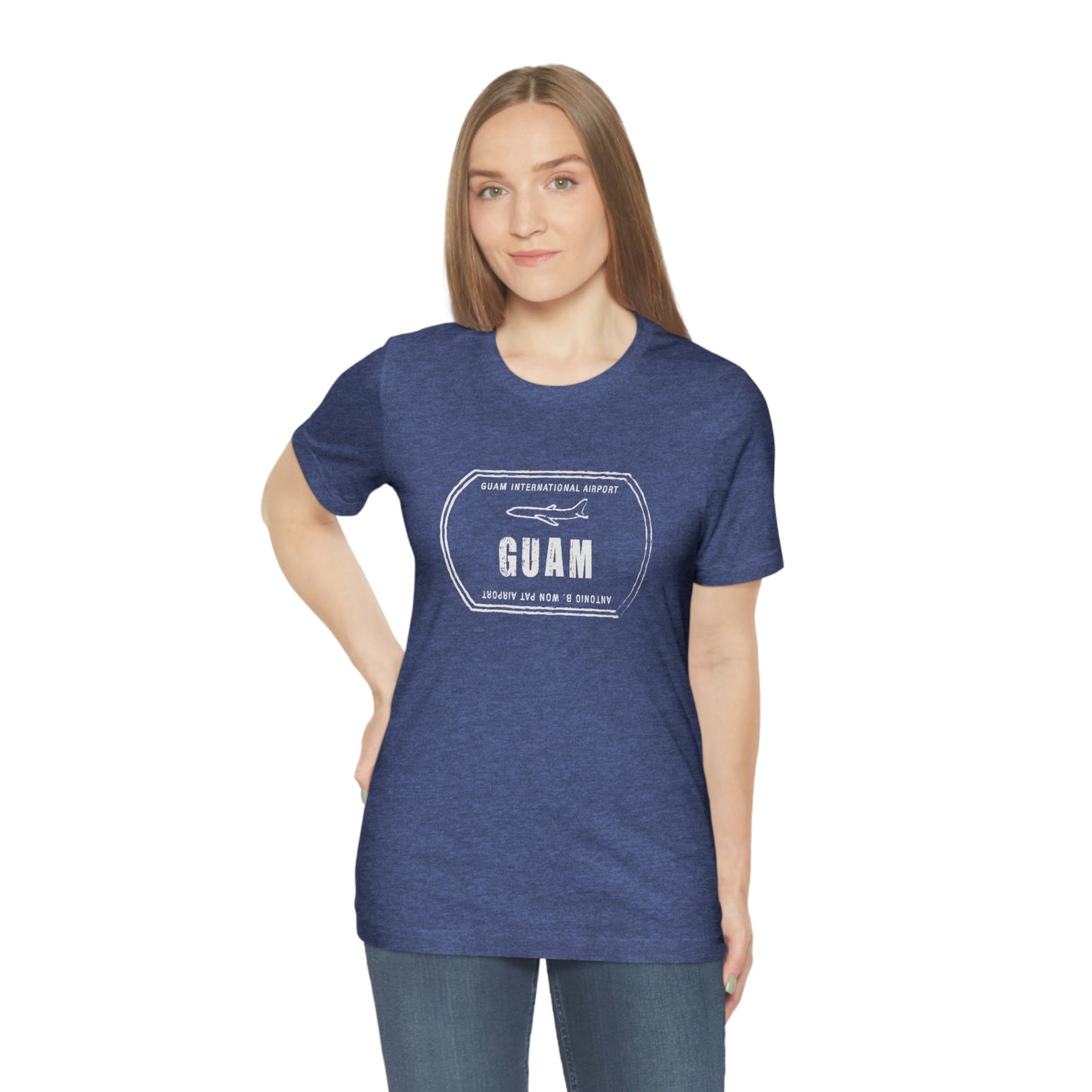 Guam Airport Passport Stamp Vacation Travel Unisex T-shirt