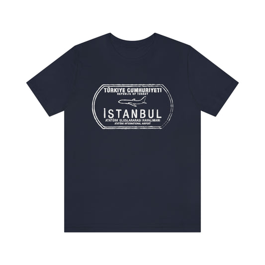 Istanbul Ataturk Turkey Passport Stamp Vacation Travel Unisex T-shirt