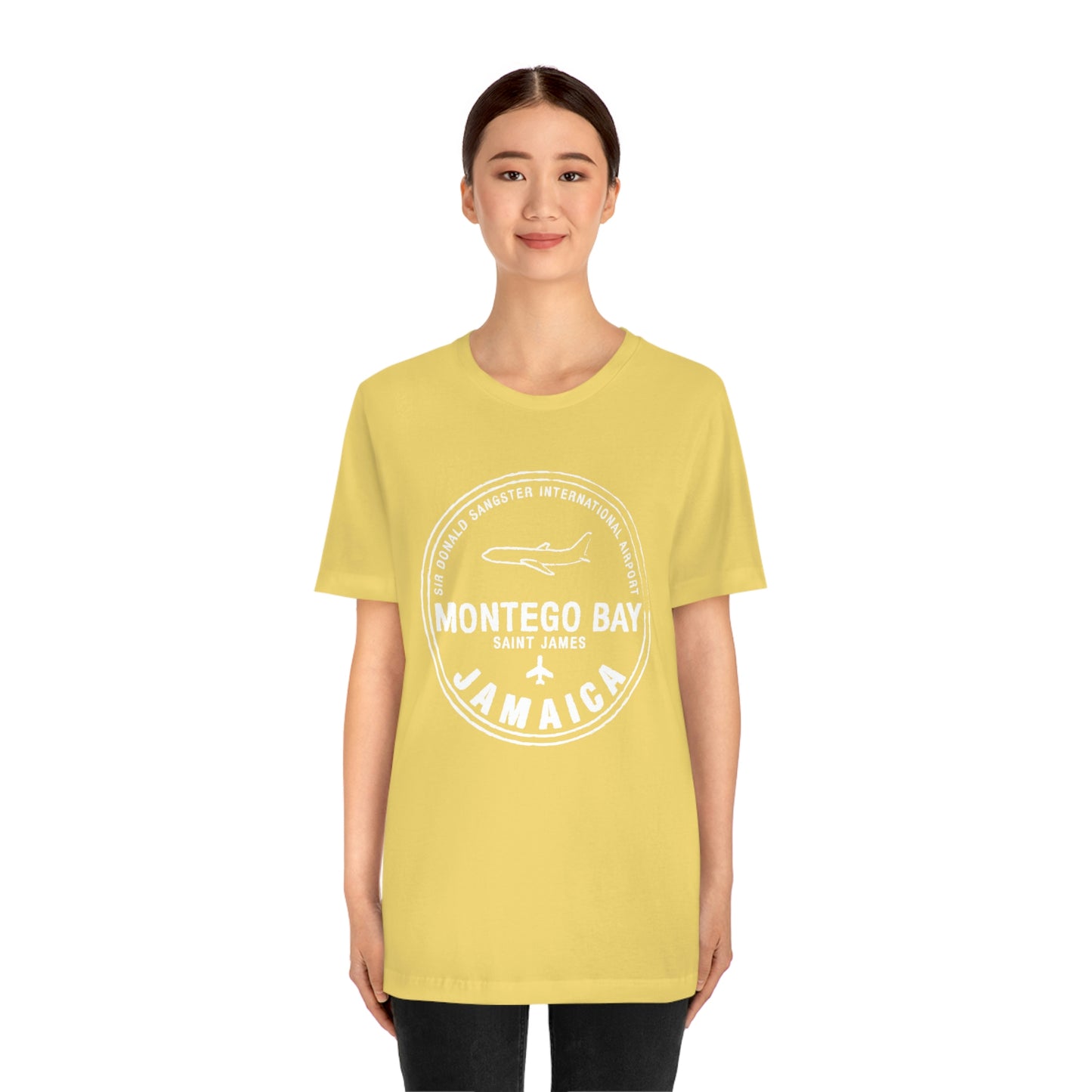 Montego Bay Jamaica Passport Stamp Vacation Travel Unisex T-shirt