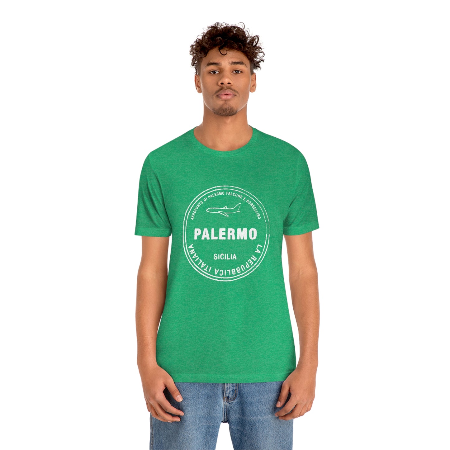 Palermo Sicily Italy Passport Stamp Vacation Travel Unisex T-shirt