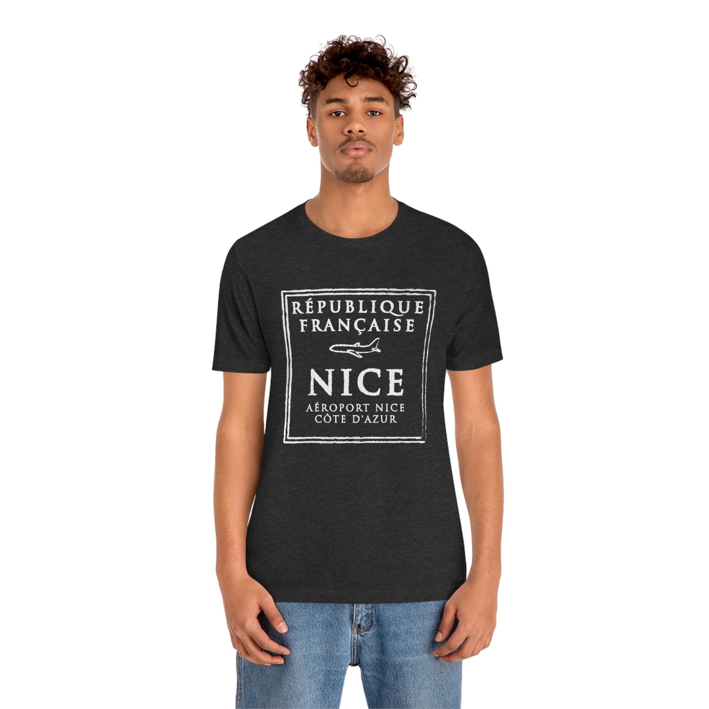 Nice France Passport Stamp Vacation Travel Unisex T-shirt