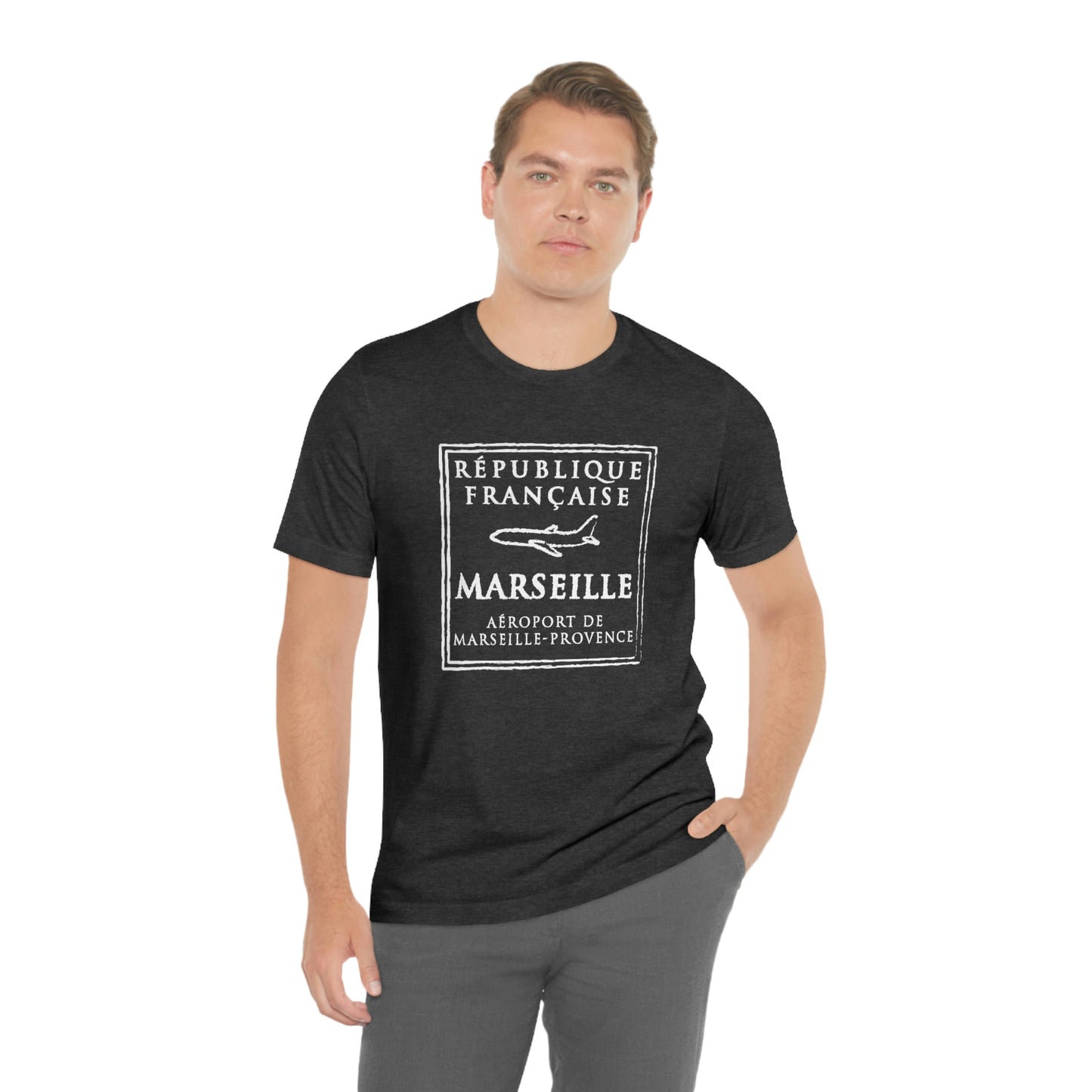 Marseille France Passport Stamp Vacation Travel Unisex T-shirt