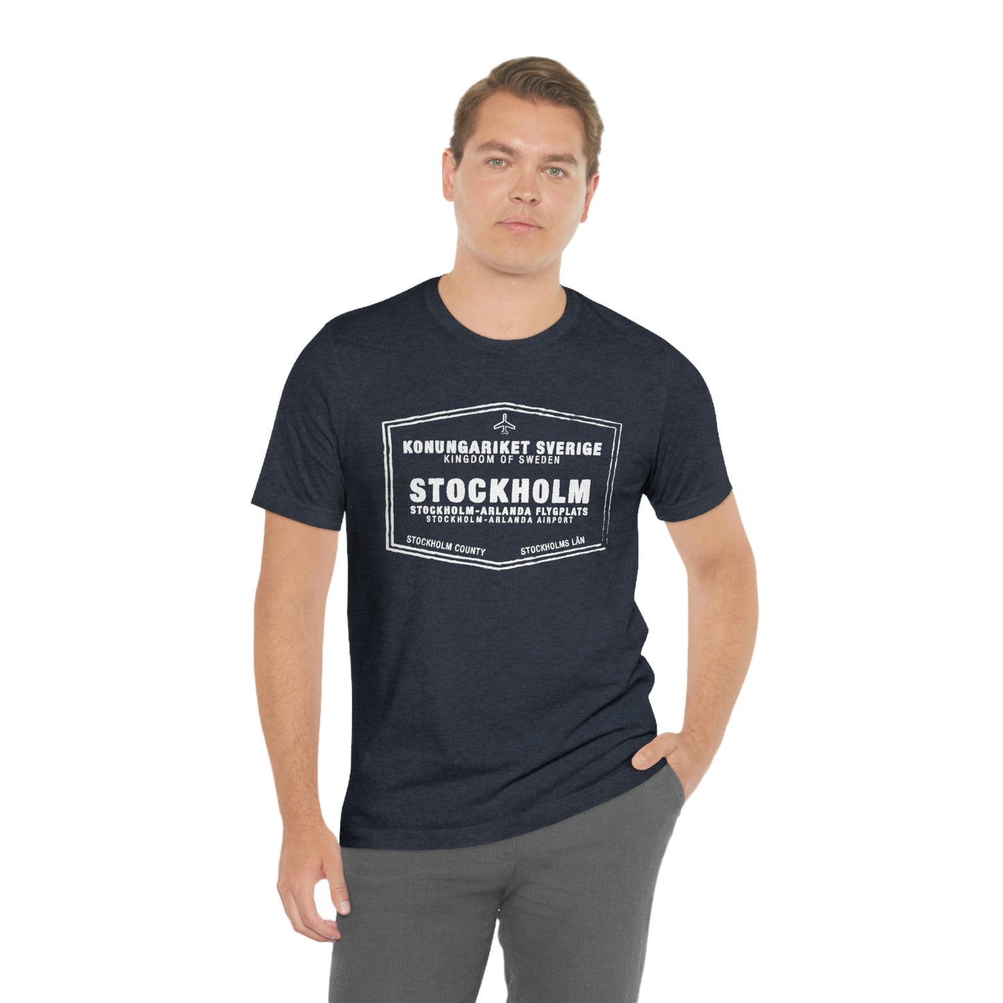 Stockholm Sweden Passport Stamp Vacation Travel Unisex T-shirt