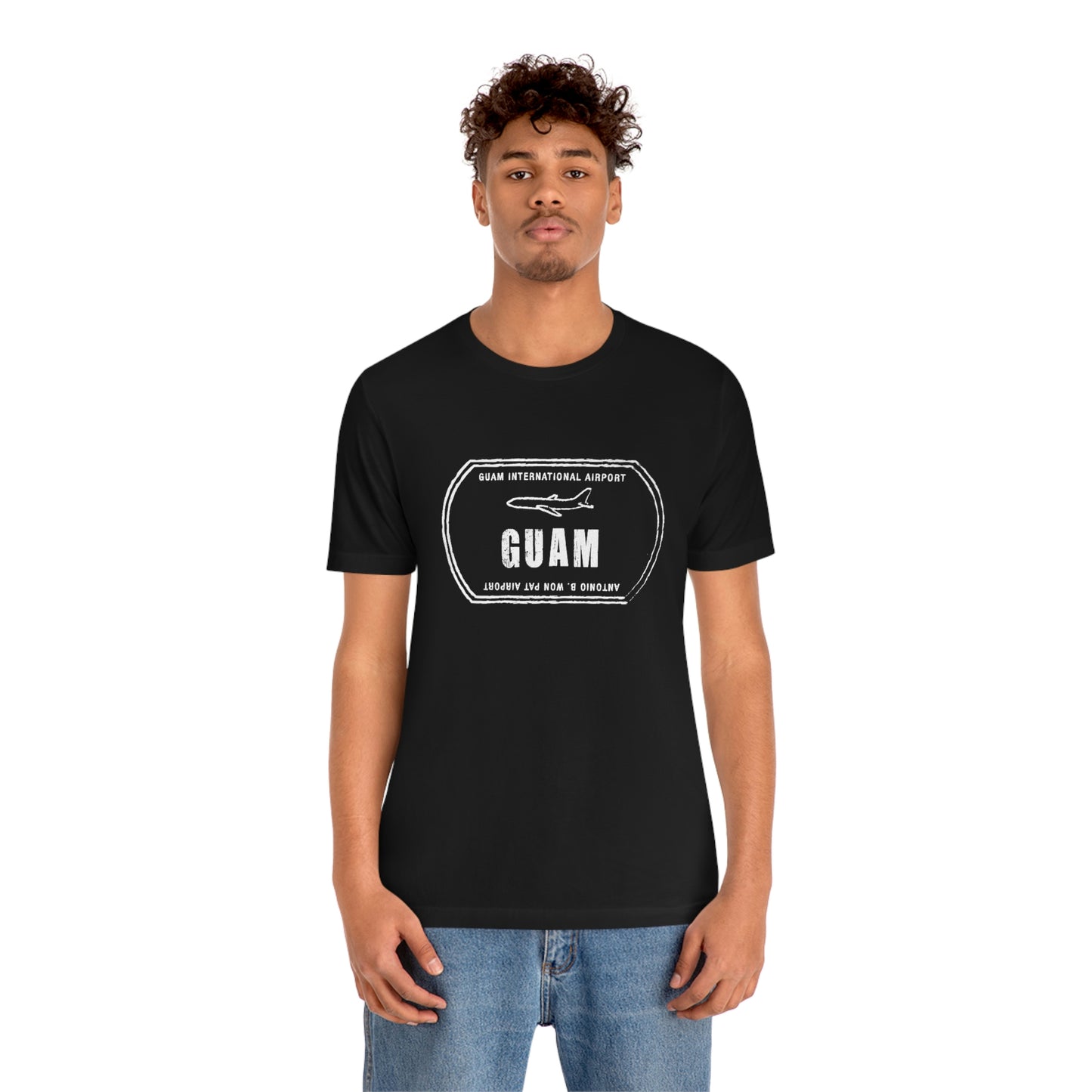 Guam Airport Passport Stamp Vacation Travel Unisex T-shirt