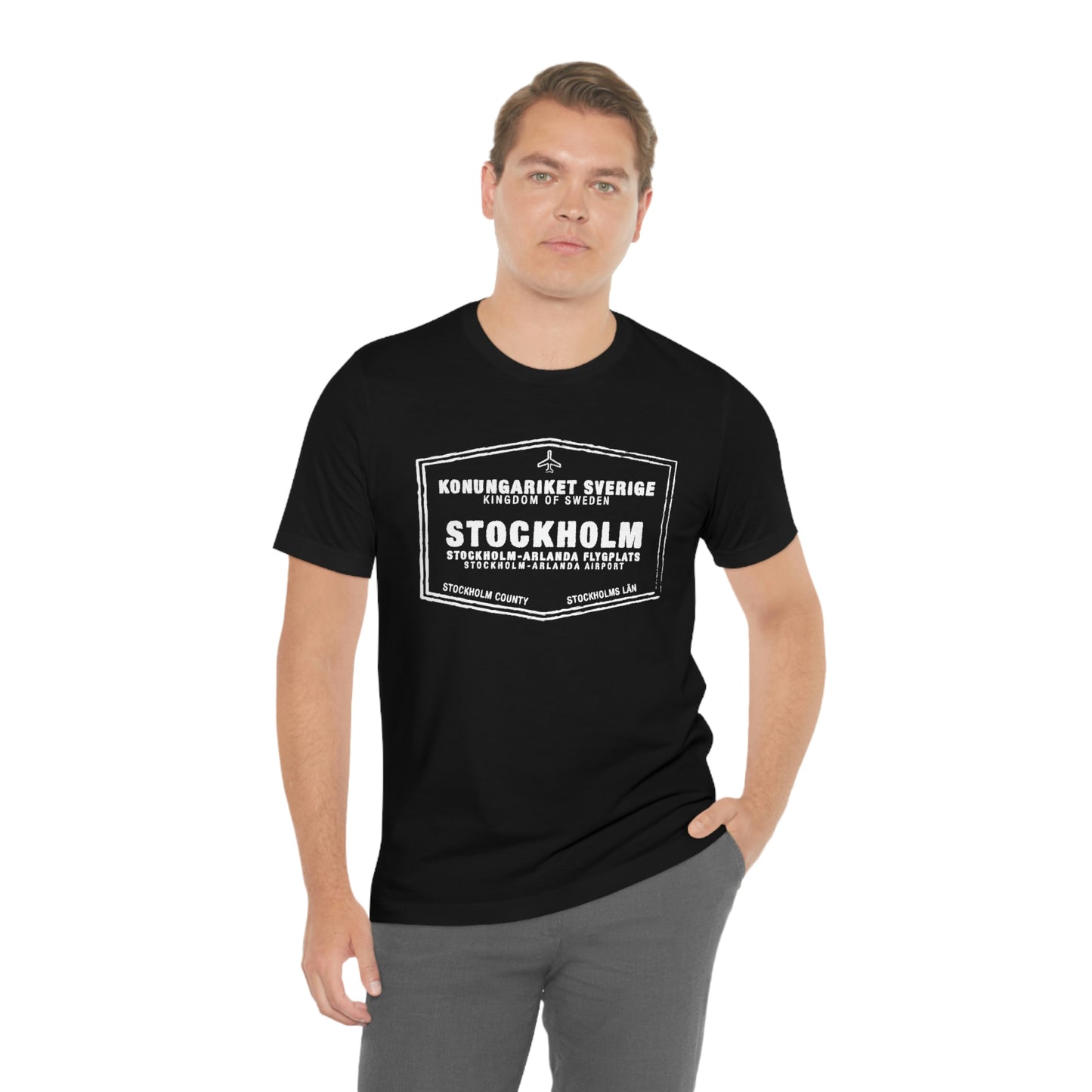 Stockholm Sweden Passport Stamp Vacation Travel Unisex T-shirt