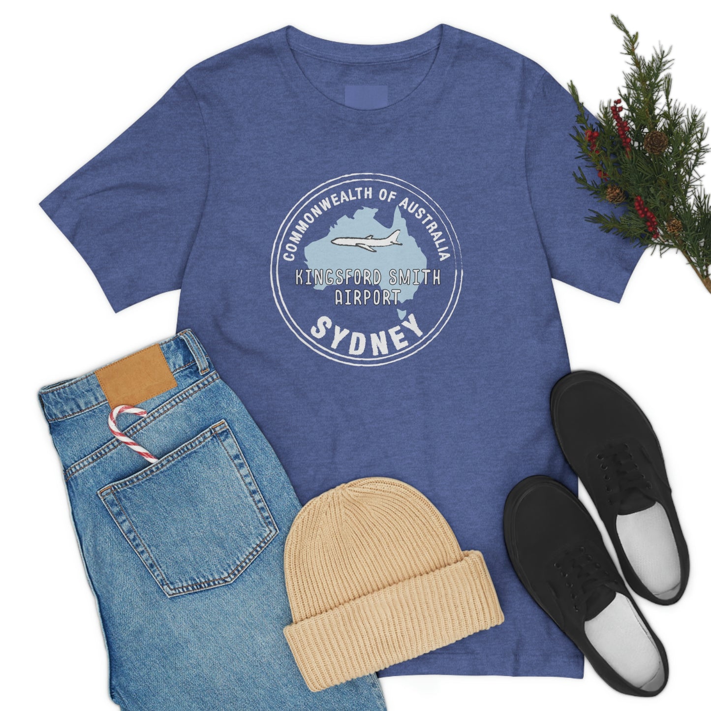 Sydney Australia Passport Stamp Vacation Travel Souvenir Unisex T-shirt